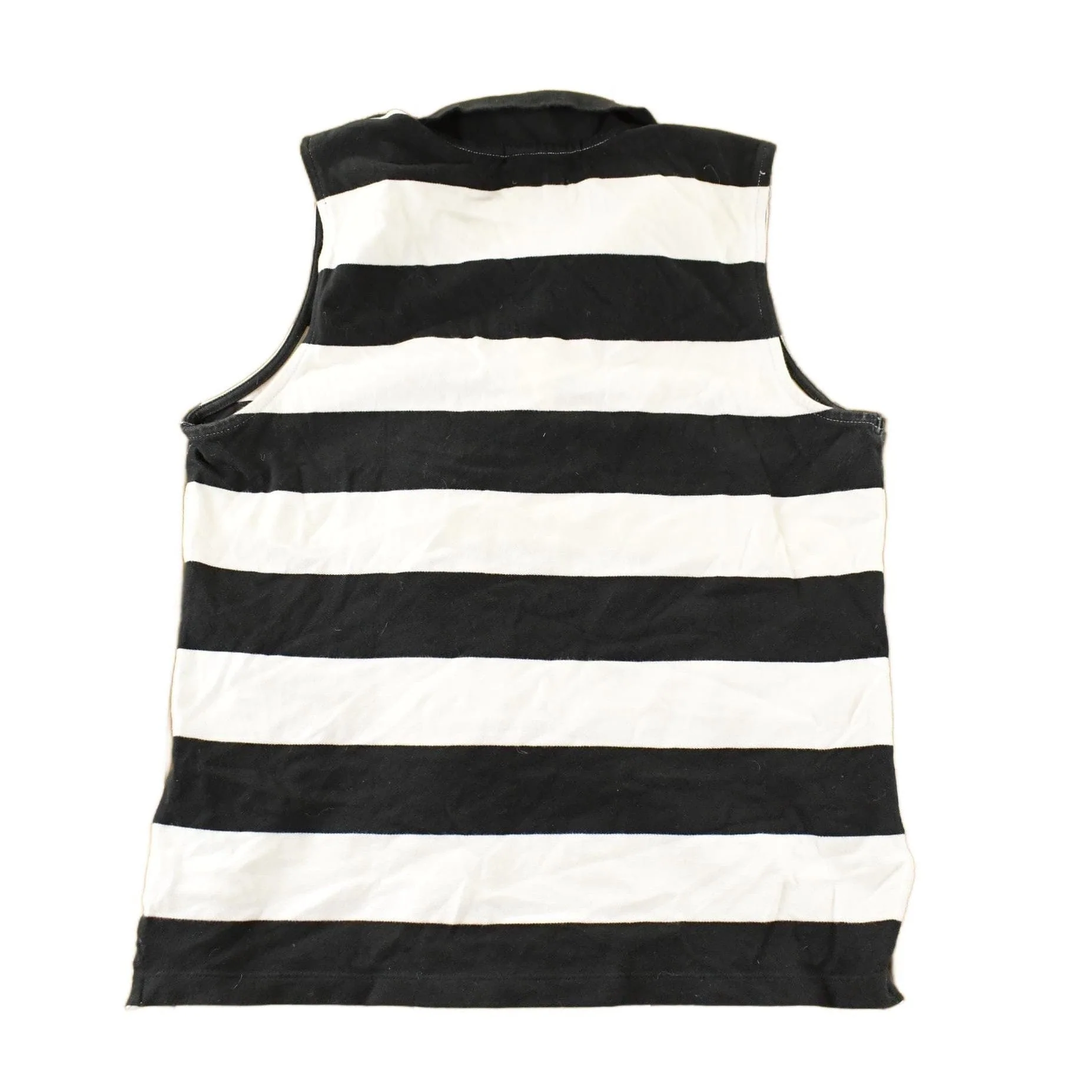 Vintage 1990s Lauren Ralph Lauren Striped Sleeveless Polo Shirt Women's Medium - Image 2