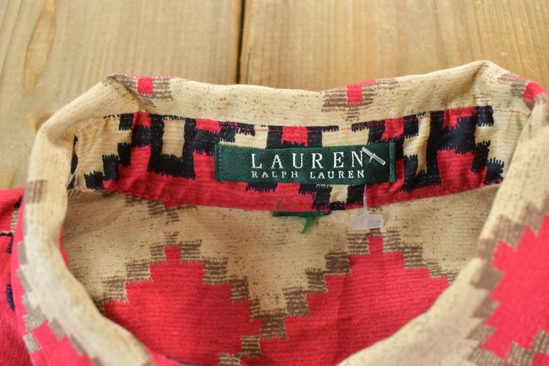 Vintage 1990s Lauren Ralph Lauren Western Button Up Shirt Men's Large - Image 4