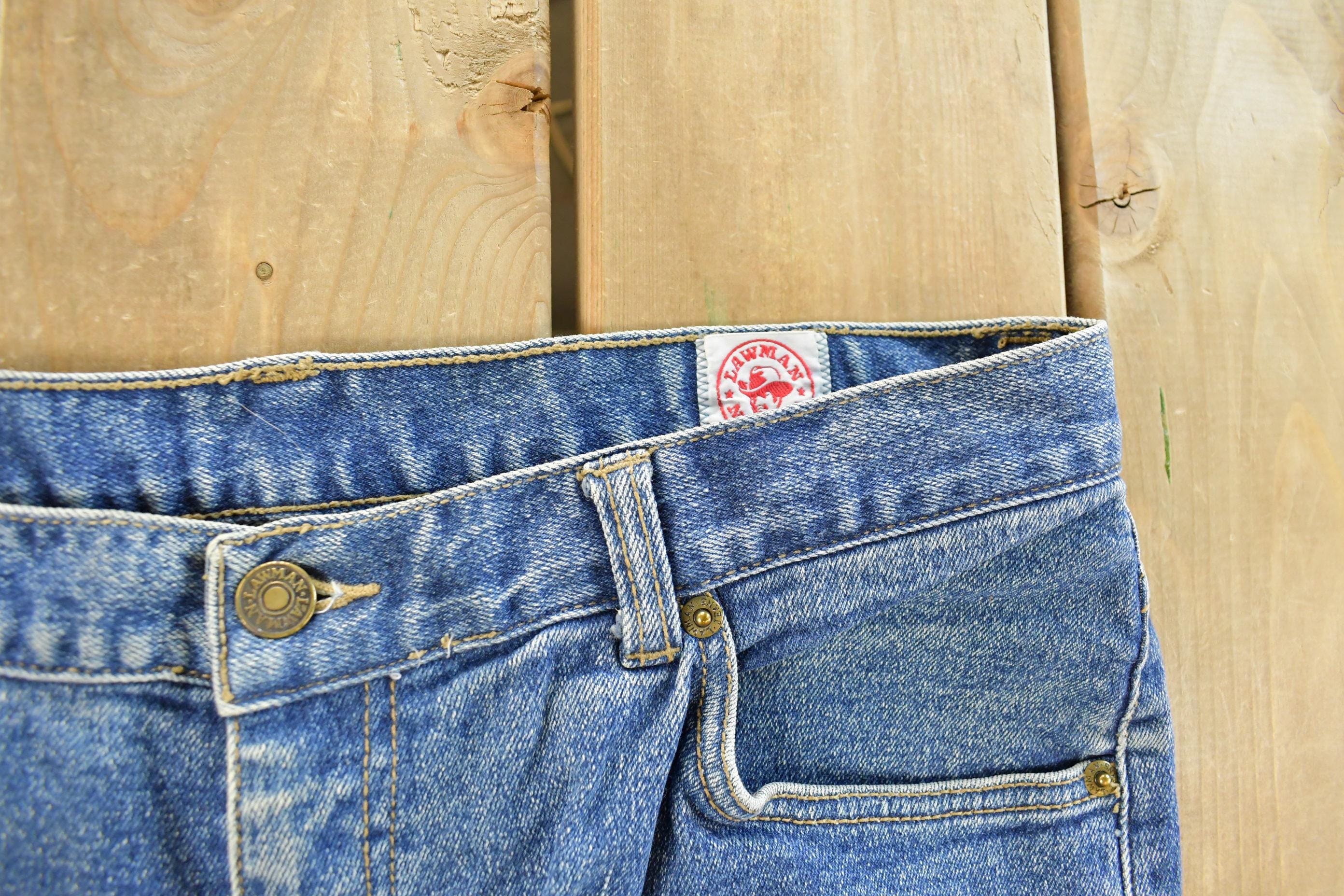 Vintage 1990s Lawman Denim Jeans Men's 33 x 30 - Image 4