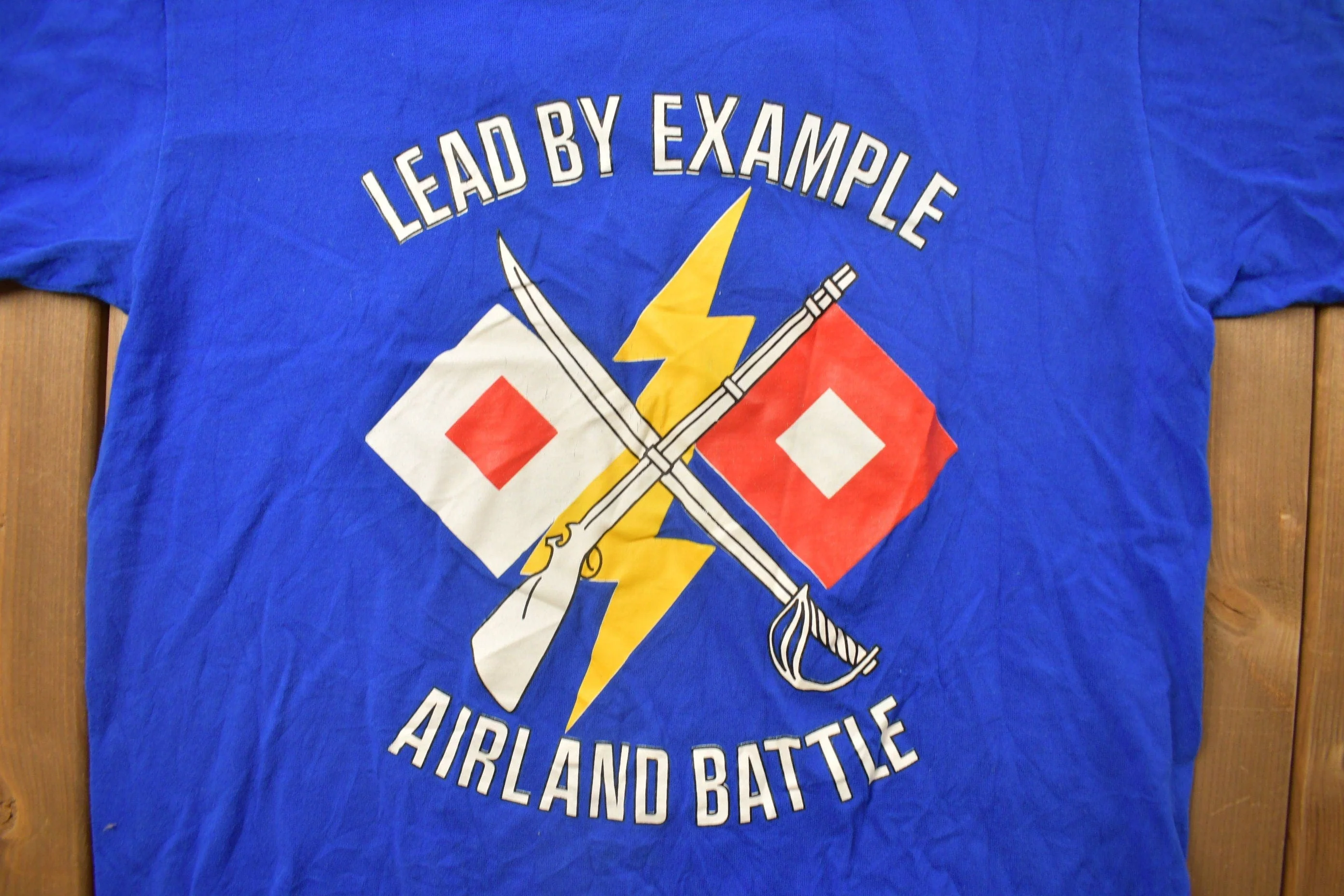 Vintage 1990s Lead By Example Graphic T Shirt Men's Large - Image 3