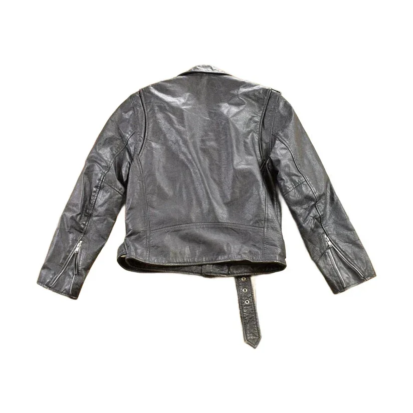 Vintage 1990s Leather Biker Jacket Men's Medium - Image 2