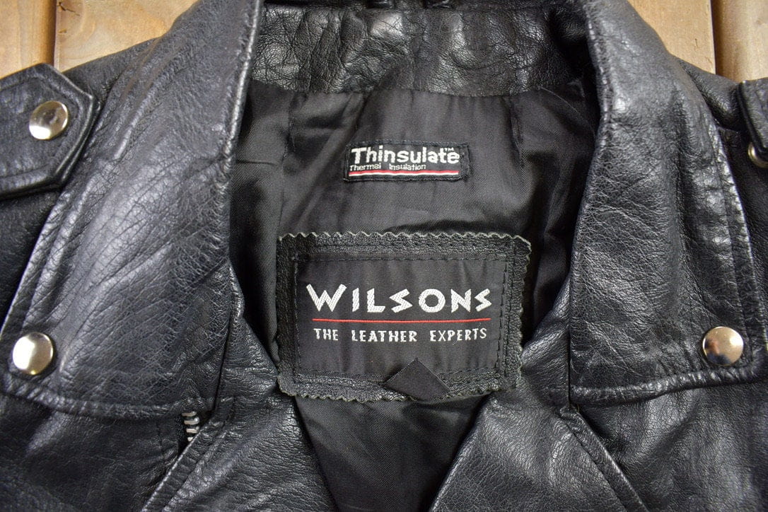 Vintage 1990s Leather Biker Jacket Men's Medium - Image 4