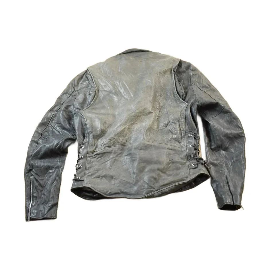 Vintage 1990s Leather Biker Jacket Made In USA - Image 2