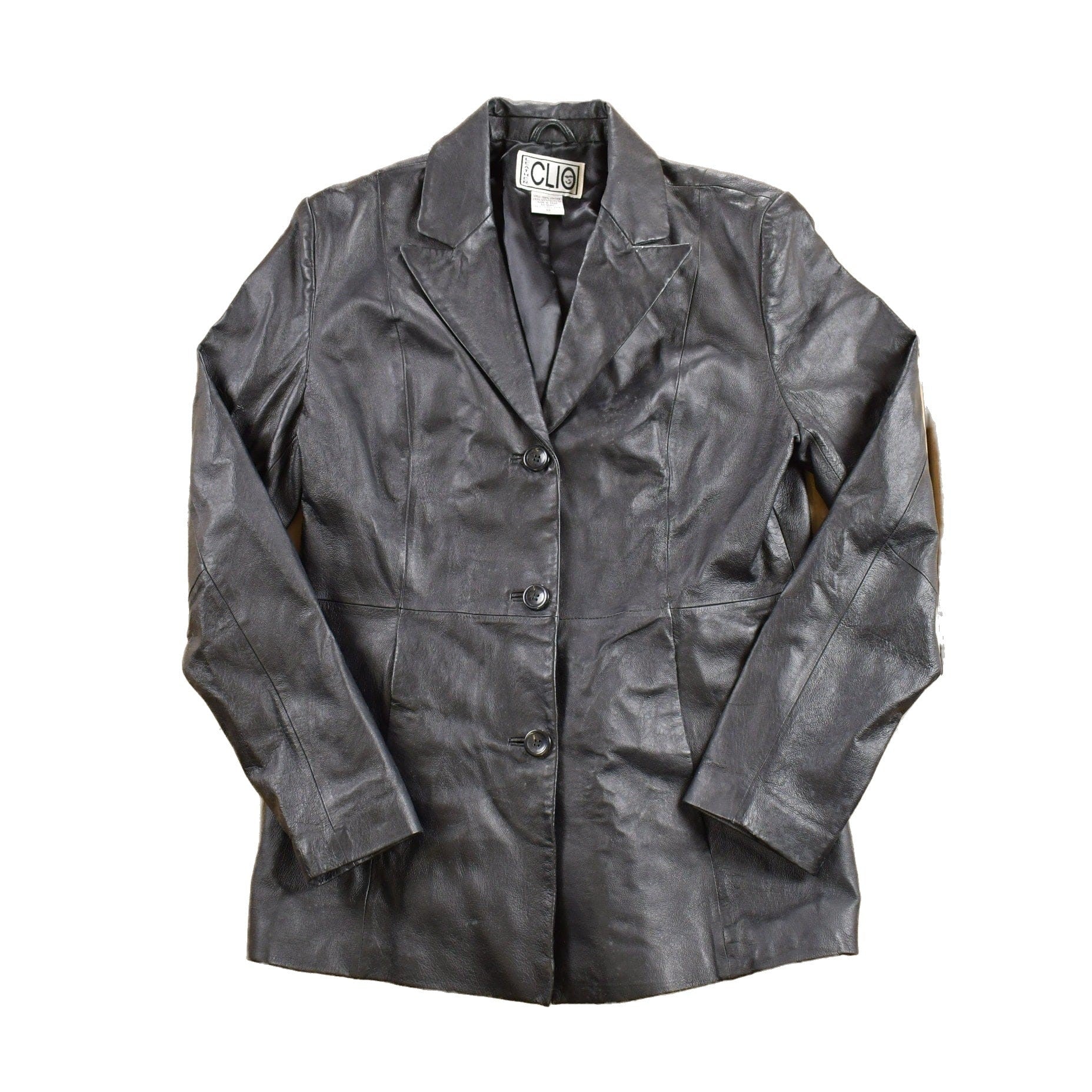 Vintage 1990s Leather Clio Leather Blazer Jacket Men's Small