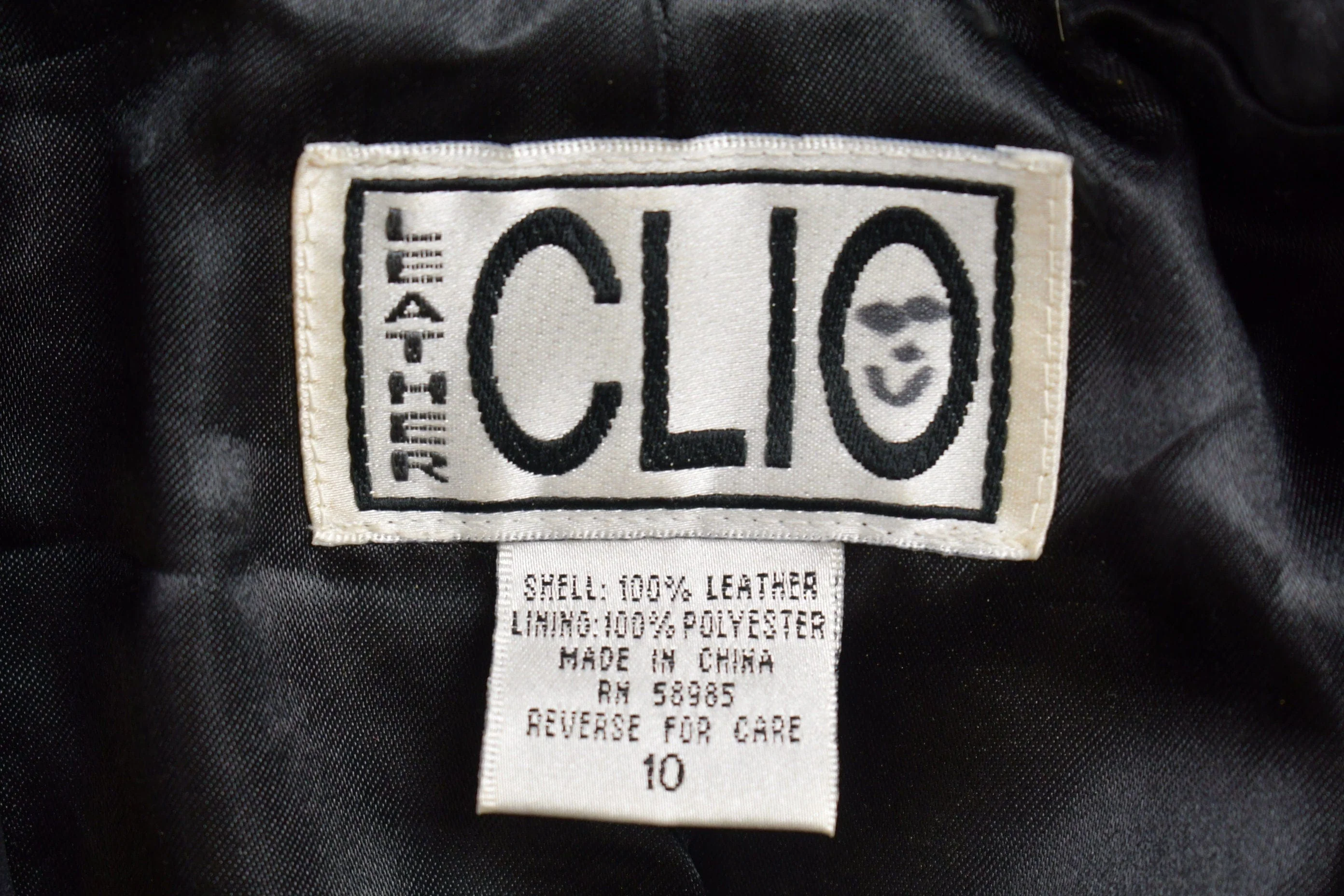 Vintage 1990s Leather Clio Leather Blazer Jacket Men's Small - Image 4