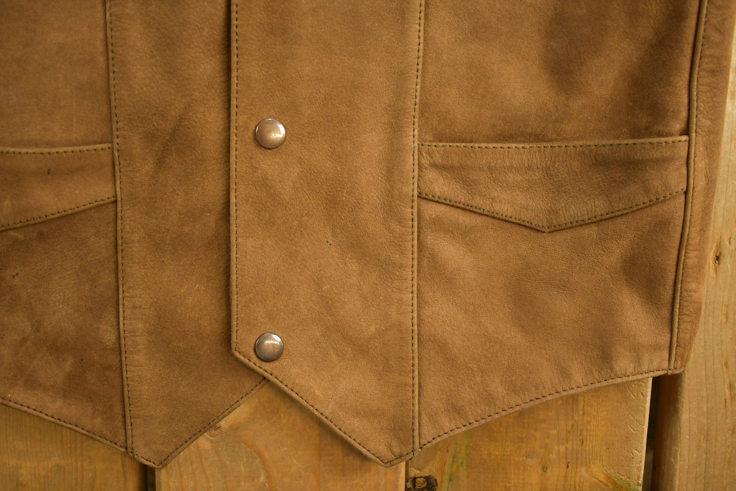 Vintage 1990s Leather Gallery Leather Western Vest Men's S - Image 3