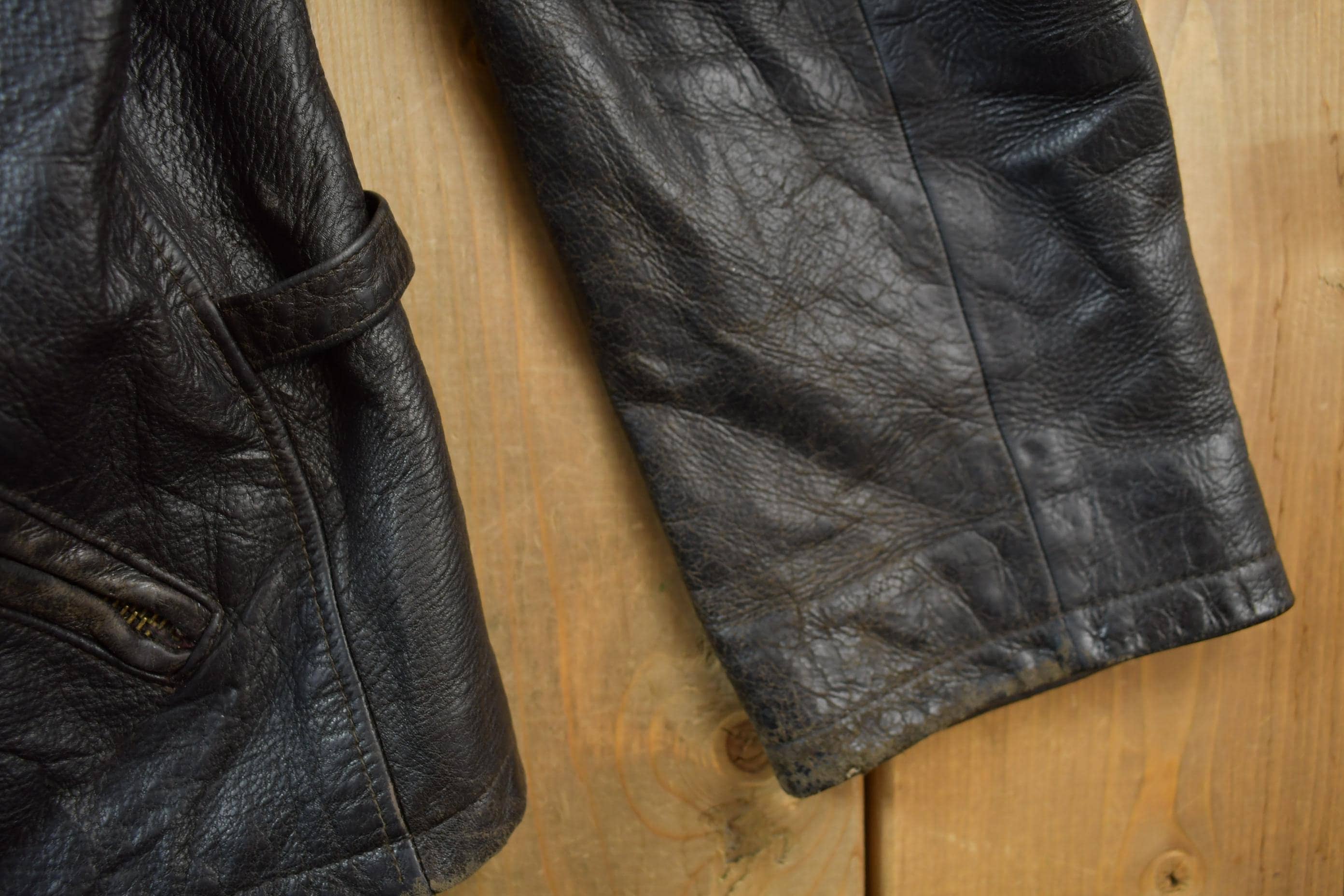 Vintage 1990s Leather Zip Up Lamb Skin Jacket Women's M - Image 10
