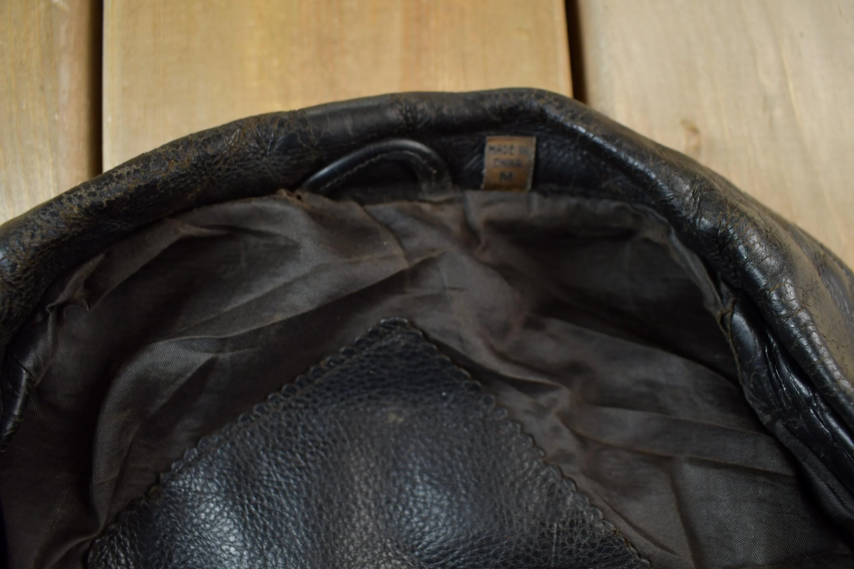 Vintage 1990s Leather Zip Up Lamb Skin Jacket Women's M - Image 5
