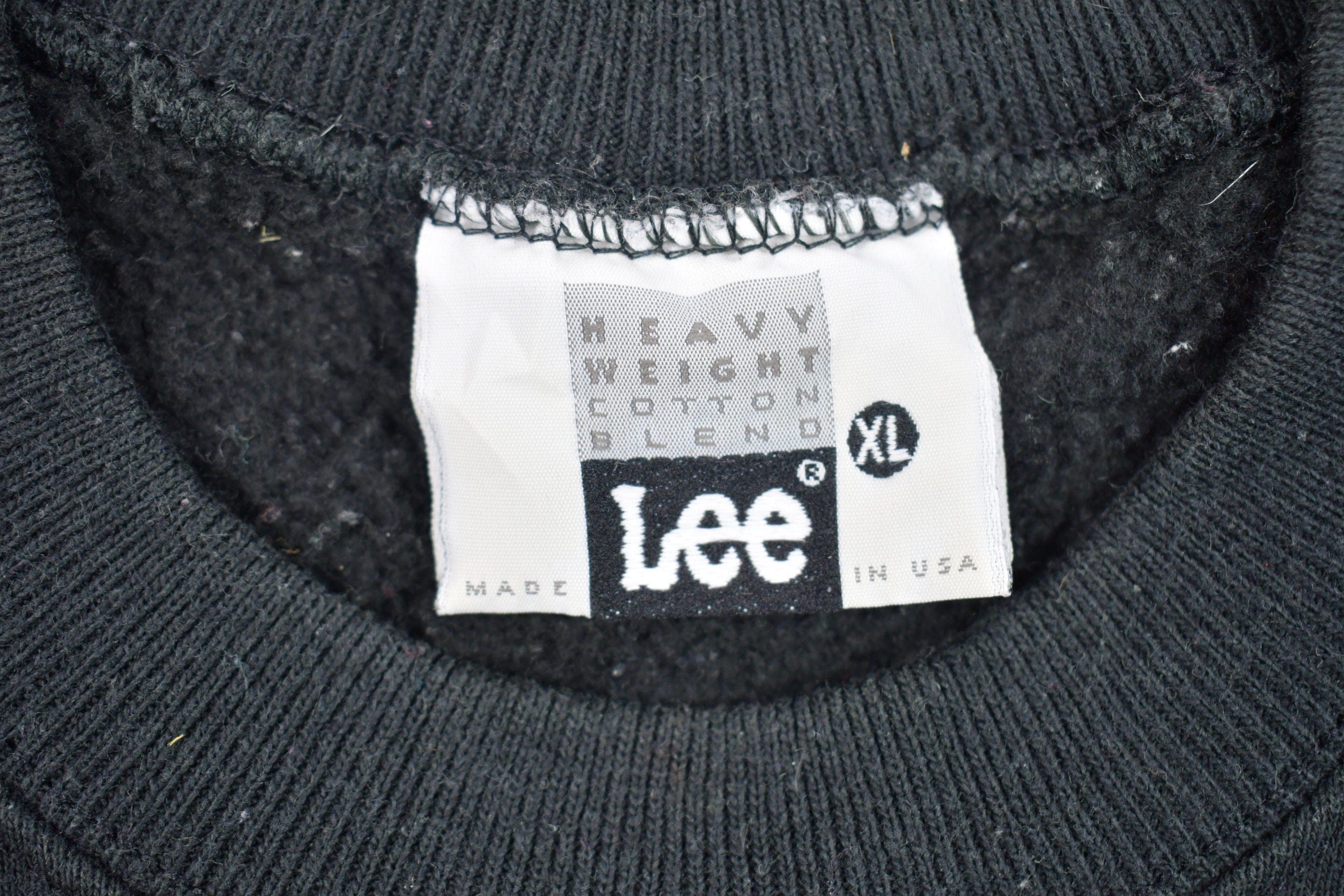 Vintage 1990s Lee Blank Basic Crewneck Sweatshirt Men's Large - Image 3