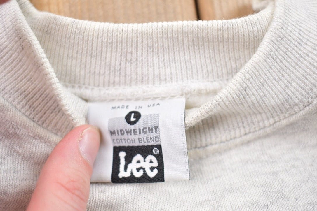 Vintage 1990s Lee Blank Crewneck Sweatshirt Men's Small - Image 3