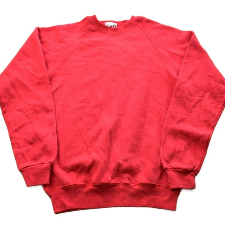 Vintage 1990s Lee Blank Red Crewneck Sweatshirt Men's XS