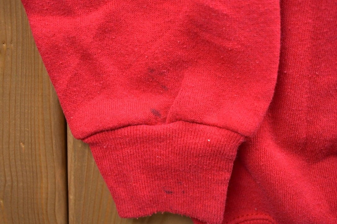 Vintage 1990s Lee Blank Red Crewneck Sweatshirt Men's XS - Image 5