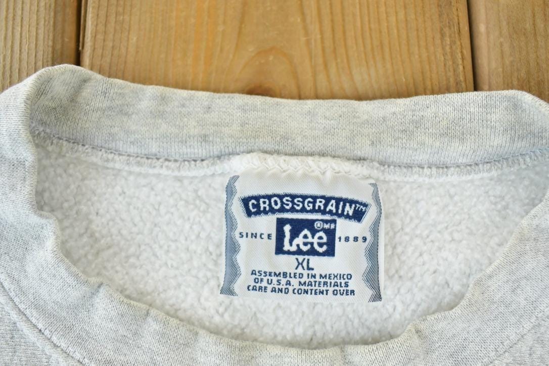 Vintage 1990s Lee Crossgrain Hempstead University Crewneck Men's XL - Image 5