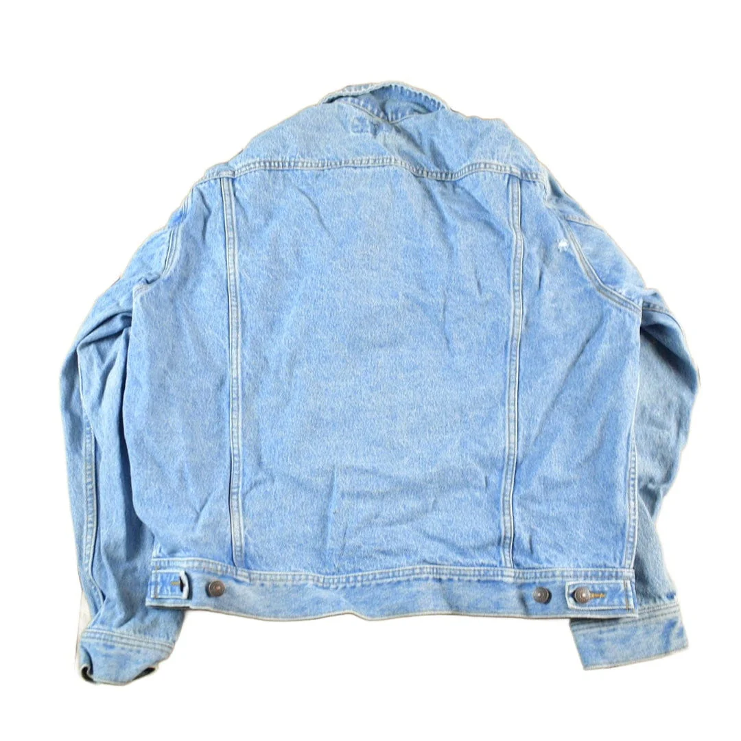 Vintage 1990s Lee Denim Jean Trucker Jacket Men's Large - Image 2