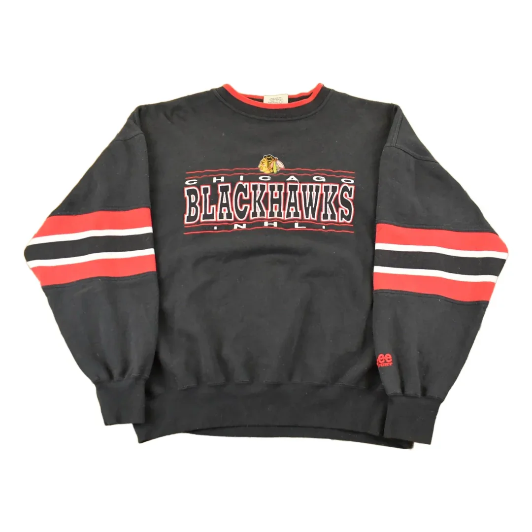 Vintage 1990s Lee Sport Chicago Blackhawks NHL Crewneck Sweatshirt Men's XL