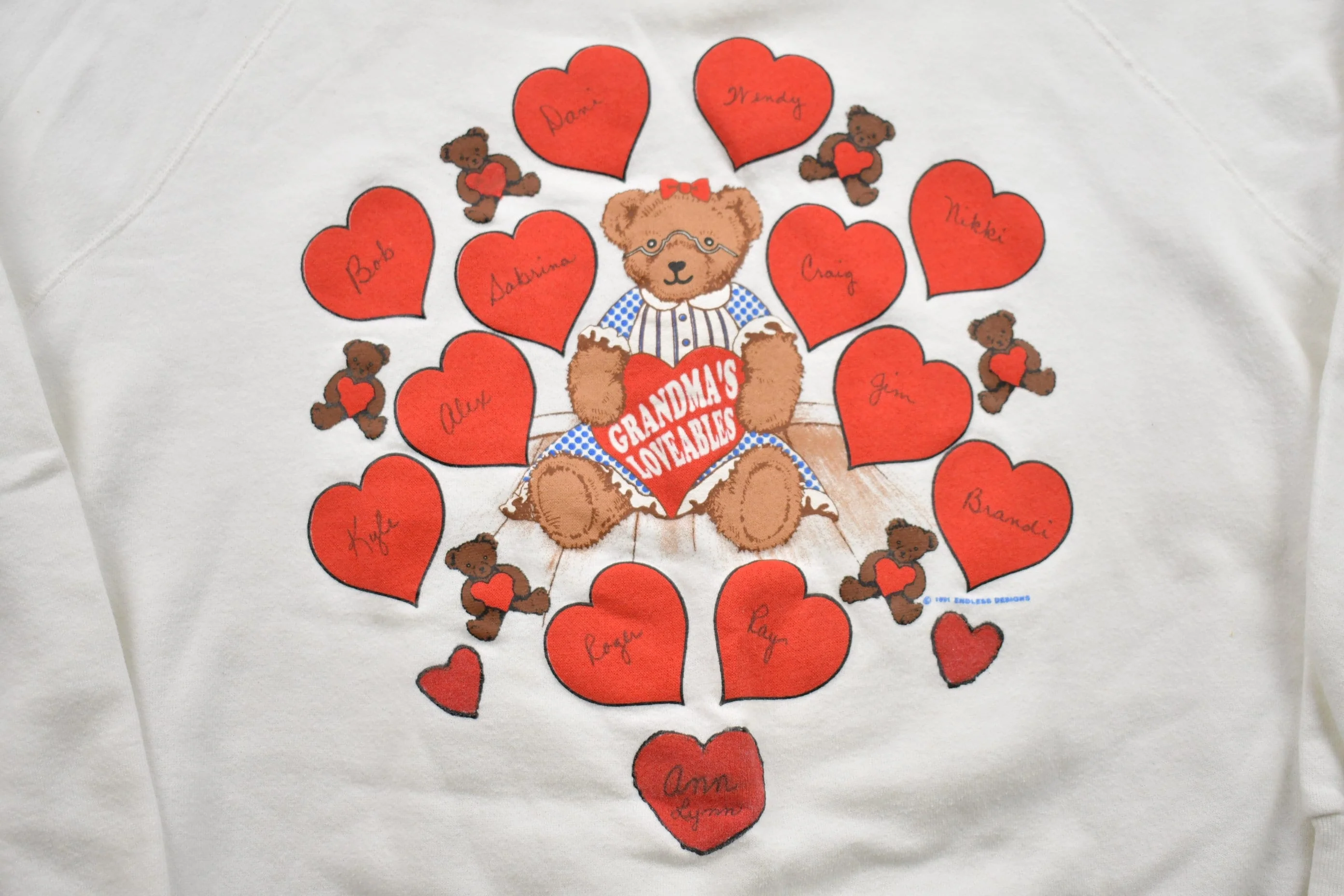 Vintage 1990s Lee Teddy Bear Theme Crewneck Sweater Men's XL - Image 3