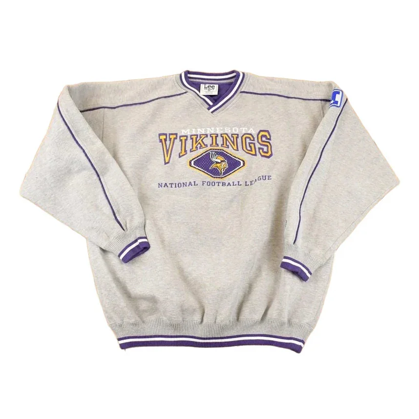 Vintage 1990s Leesport Minnesota Vikings NFL Crewneck Sweatshirt Men's XXL