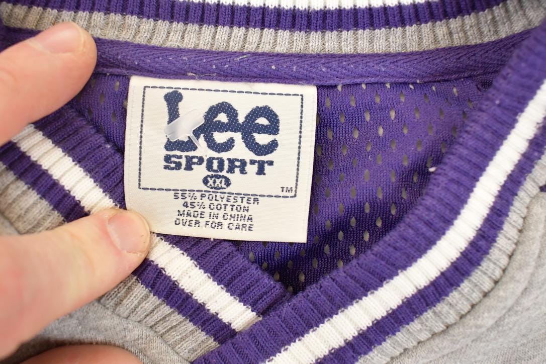 Vintage 1990s Leesport Minnesota Vikings NFL Crewneck Sweatshirt Men's XXL - Image 6