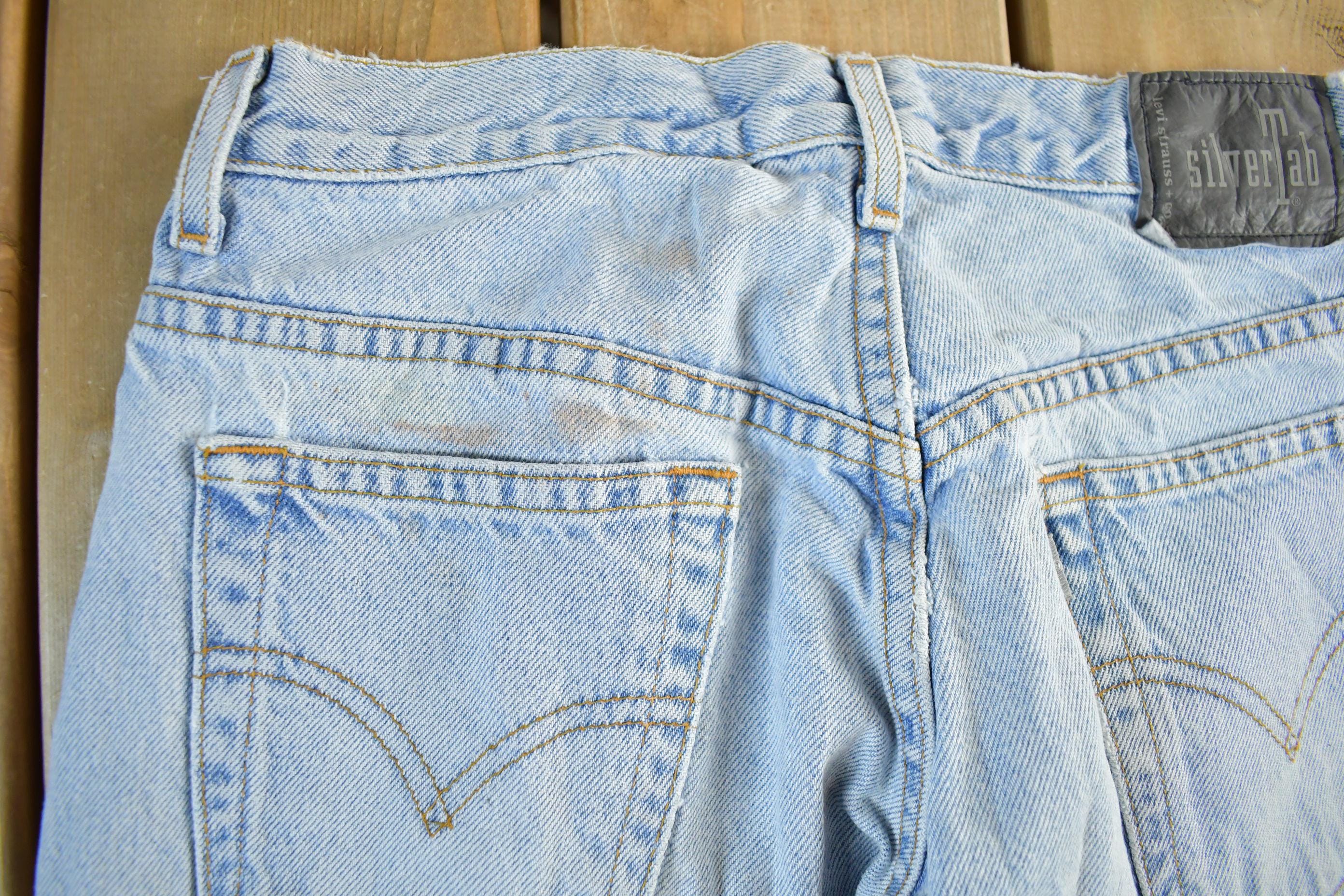 Vintage 1990s Levi Silver Tab Loose Denim Jeans Womens 28 x 32 - Image 6