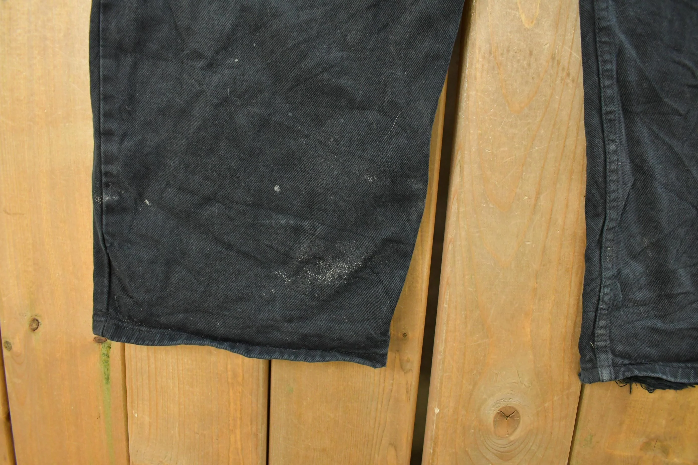 Vintage 1990s Levi Silver Tab Loose Wide Leg Denim Jeans Men's 42 x 32 - Image 4