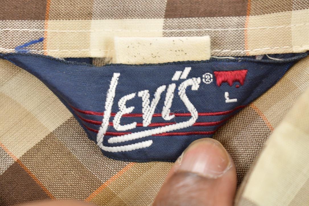 Vintage 1990s Levi Strauss Western Button Up Shirt Men's Large - Image 3
