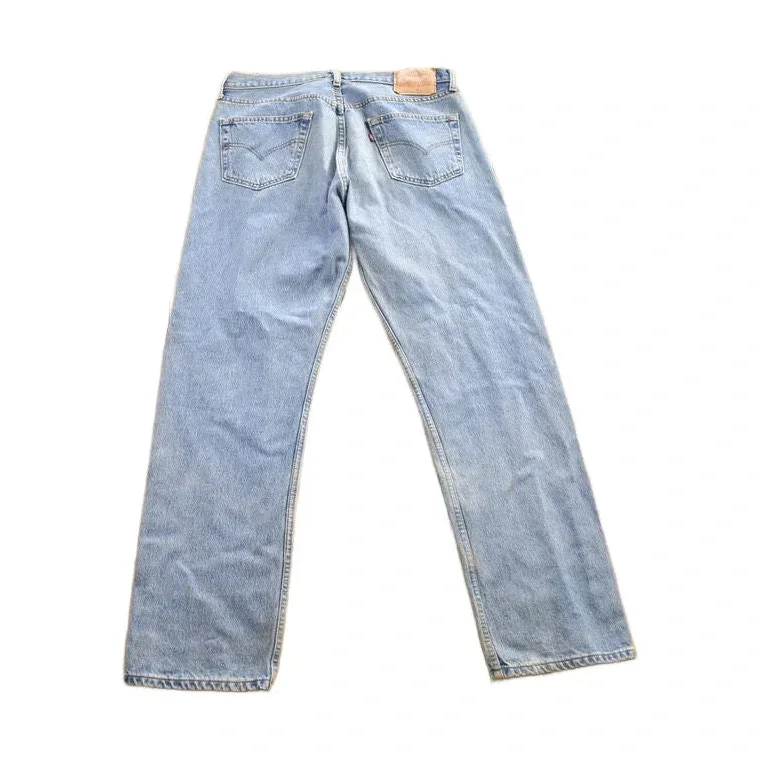 Vintage 1990s Levi's 501 Jeans Made In USA Size 36x32 - Image 2