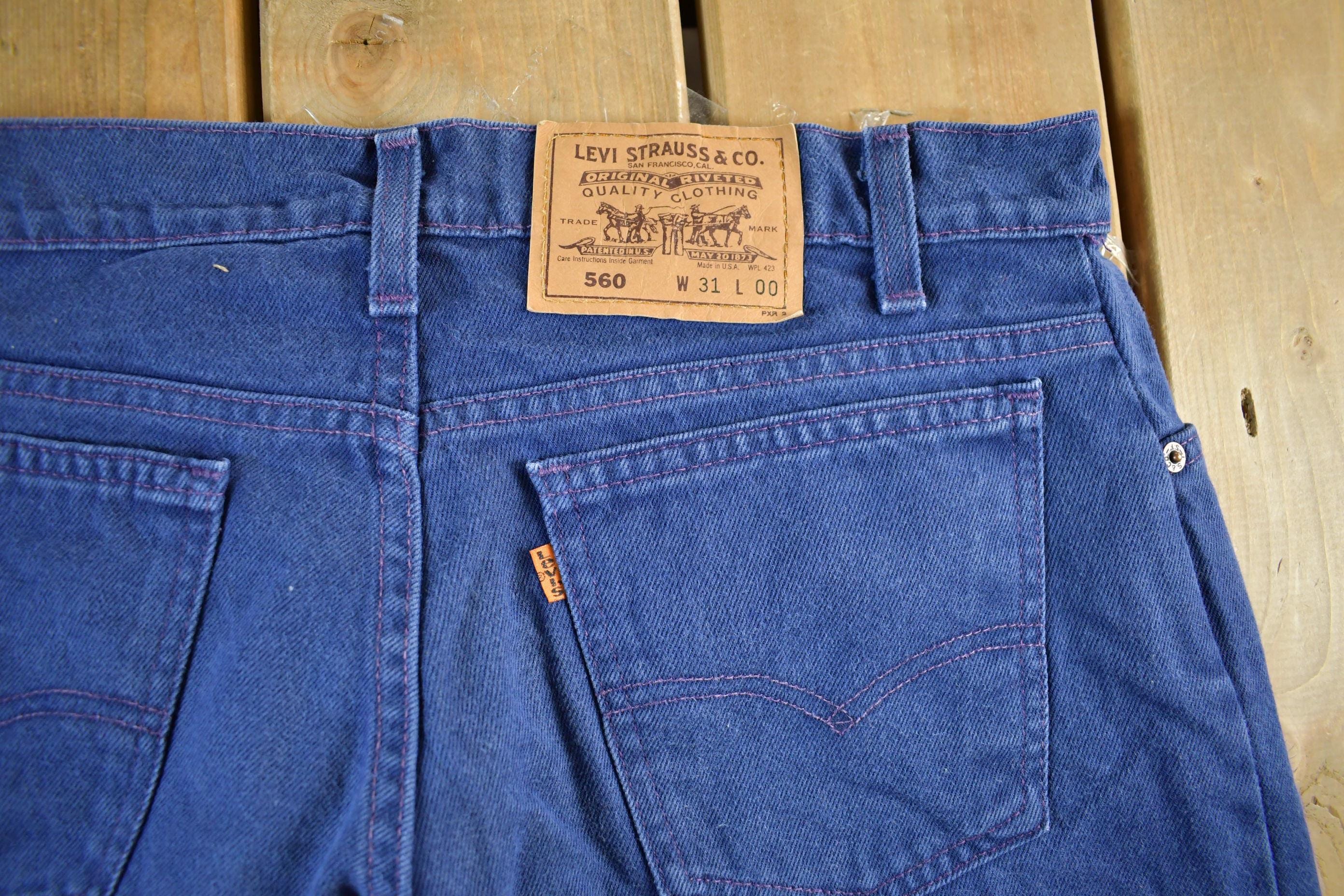 Vintage 1990s Levi's 560 Orange Tab Denim Jean Shorts Men's 31 - Image 5