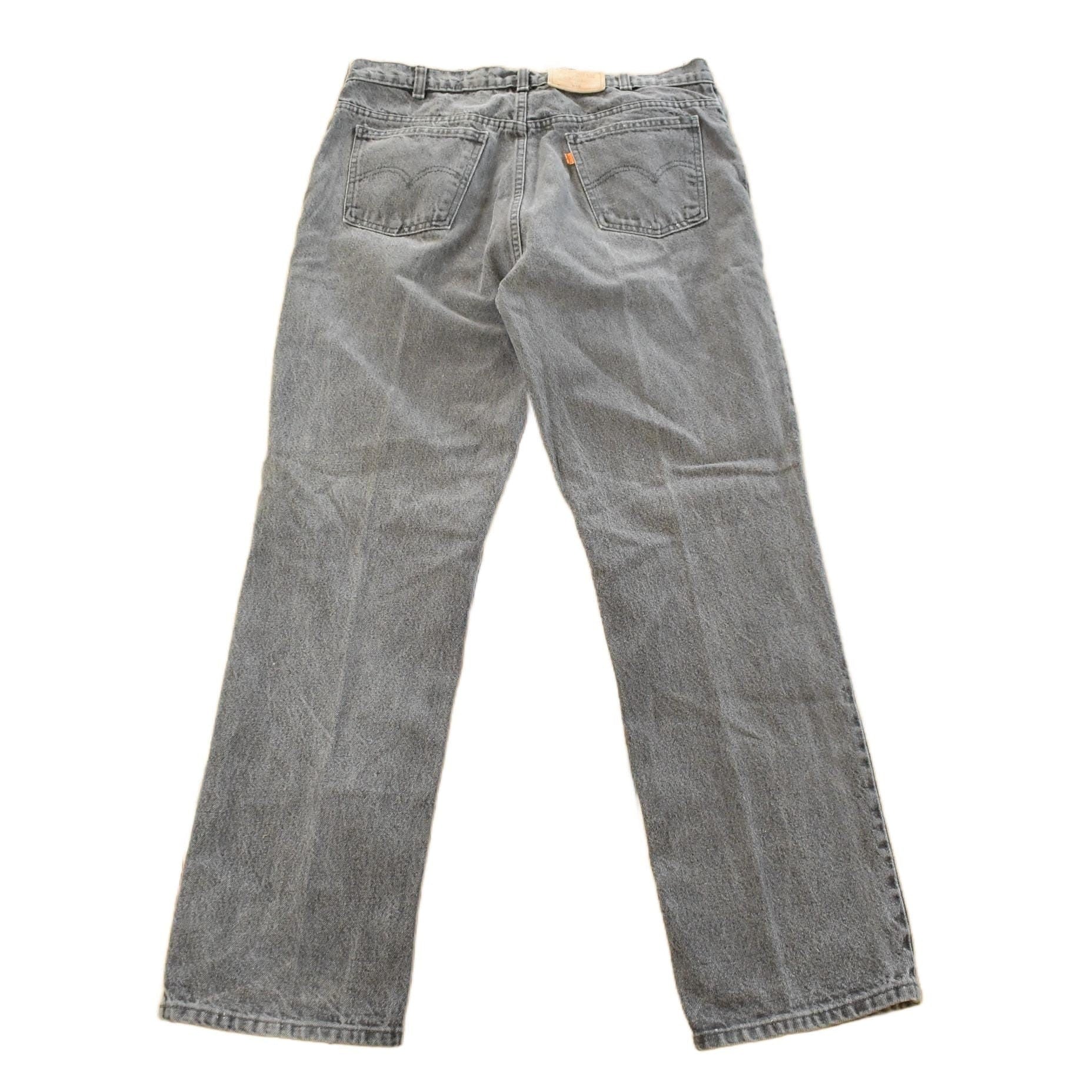Vintage 1990s Levi's 619 Straight Orange Tab Denim Jeans Men's 36 x 31 - Image 2