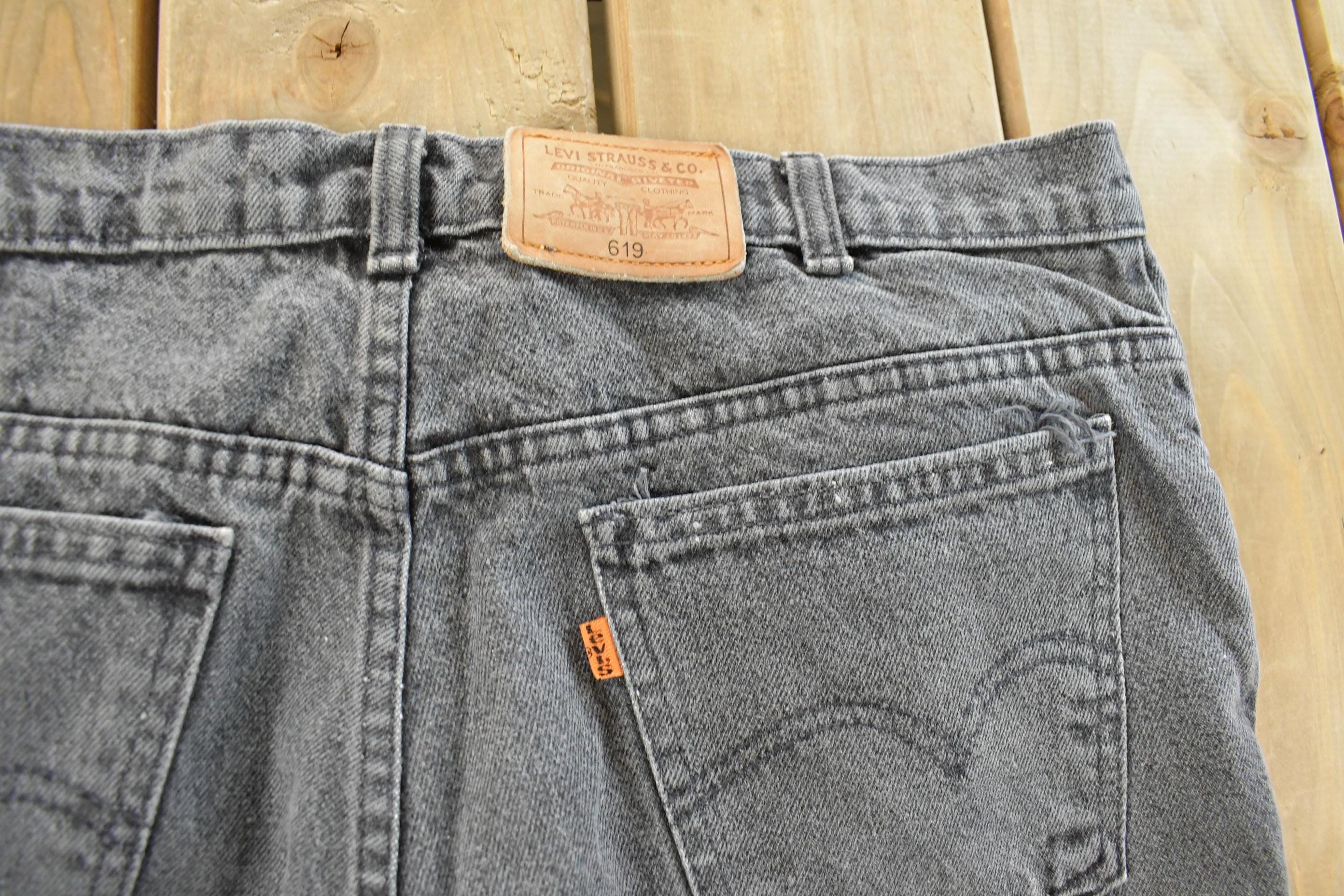 Vintage 1990s Levi's 619 Straight Orange Tab Denim Jeans Men's 36 x 31 - Image 6
