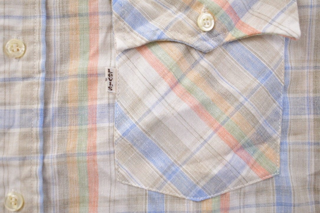 Vintage 1990s Levi's Button Up Plaid Shirt Men's Large - Image 5