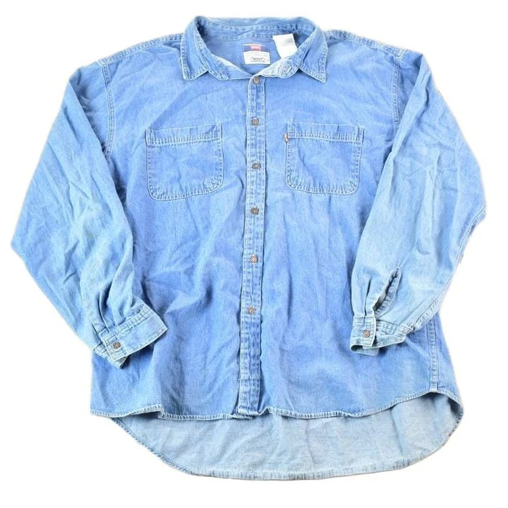 Vintage 1990s Levis Denim Button Up Shirt Mens XXXL