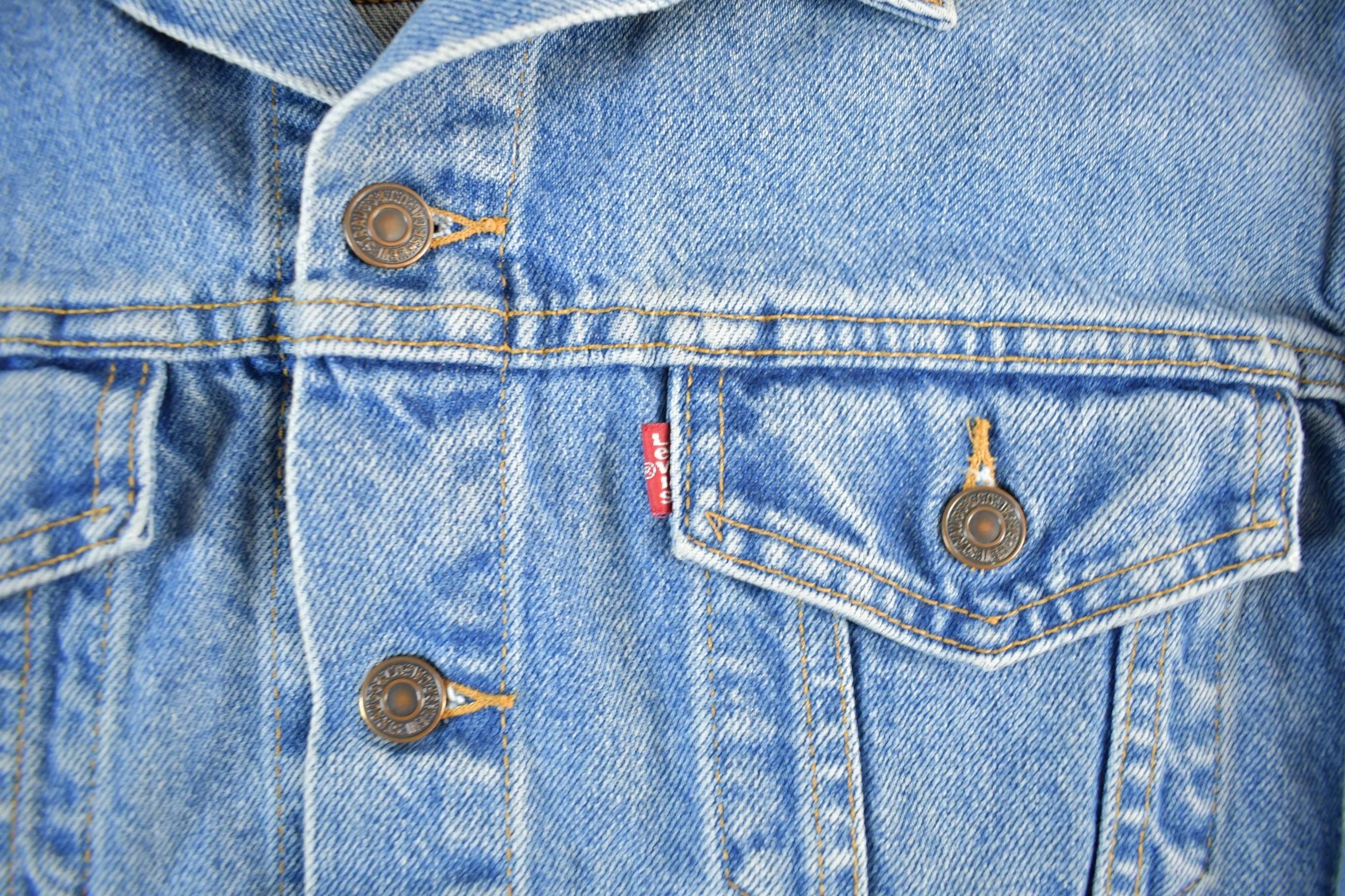 Vintage 1990s Levi's Denim Jean Trucker Jacket Men's S-M - Image 3