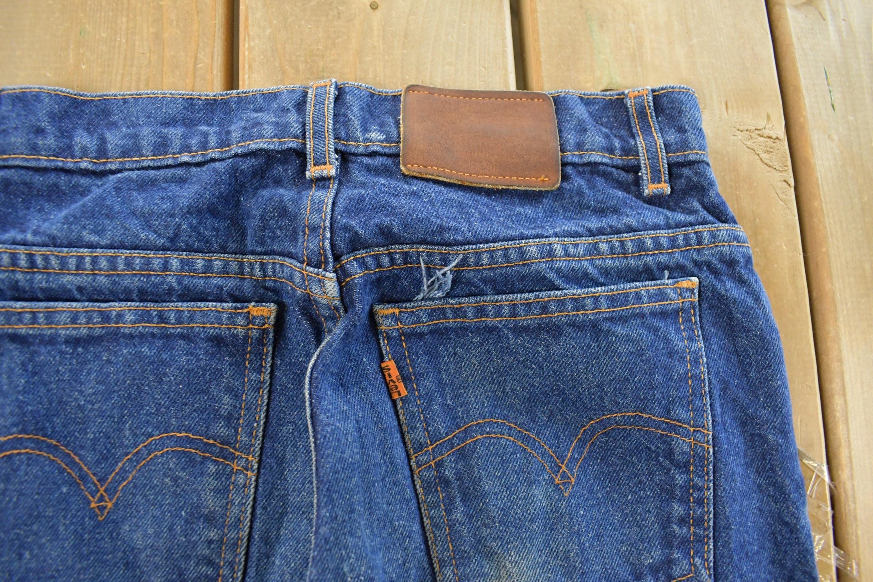Vintage 1990s Levi's Orange Tab Straight Fit Denim Jeans Men's 28 x 26 - Image 7
