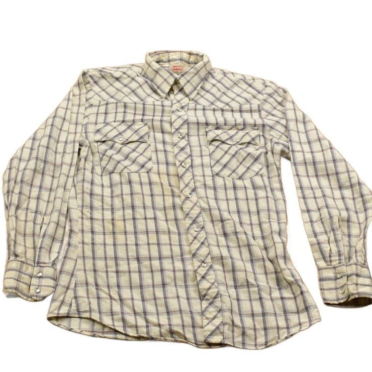 Vintage 1990s Levi's Plaid Western Flannel Button Up Shirt Men's S
