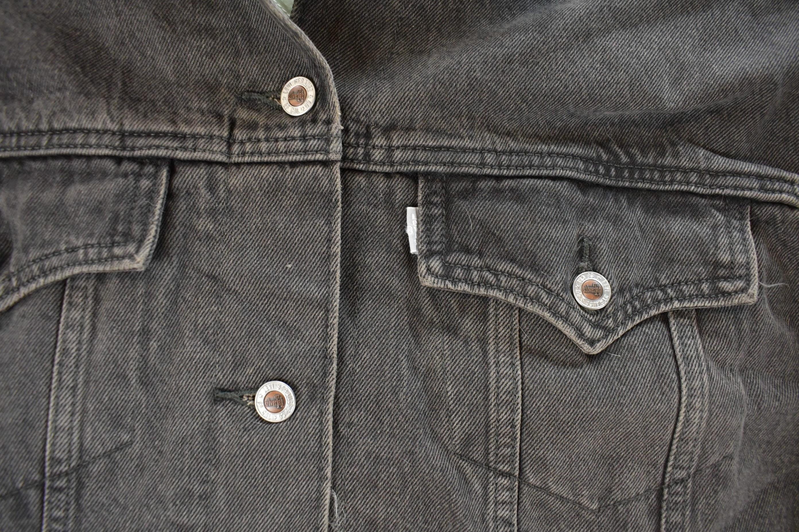 Vintage 1990s Levi's SilverTab Denim Jean Jacket Men's Large - Image 3