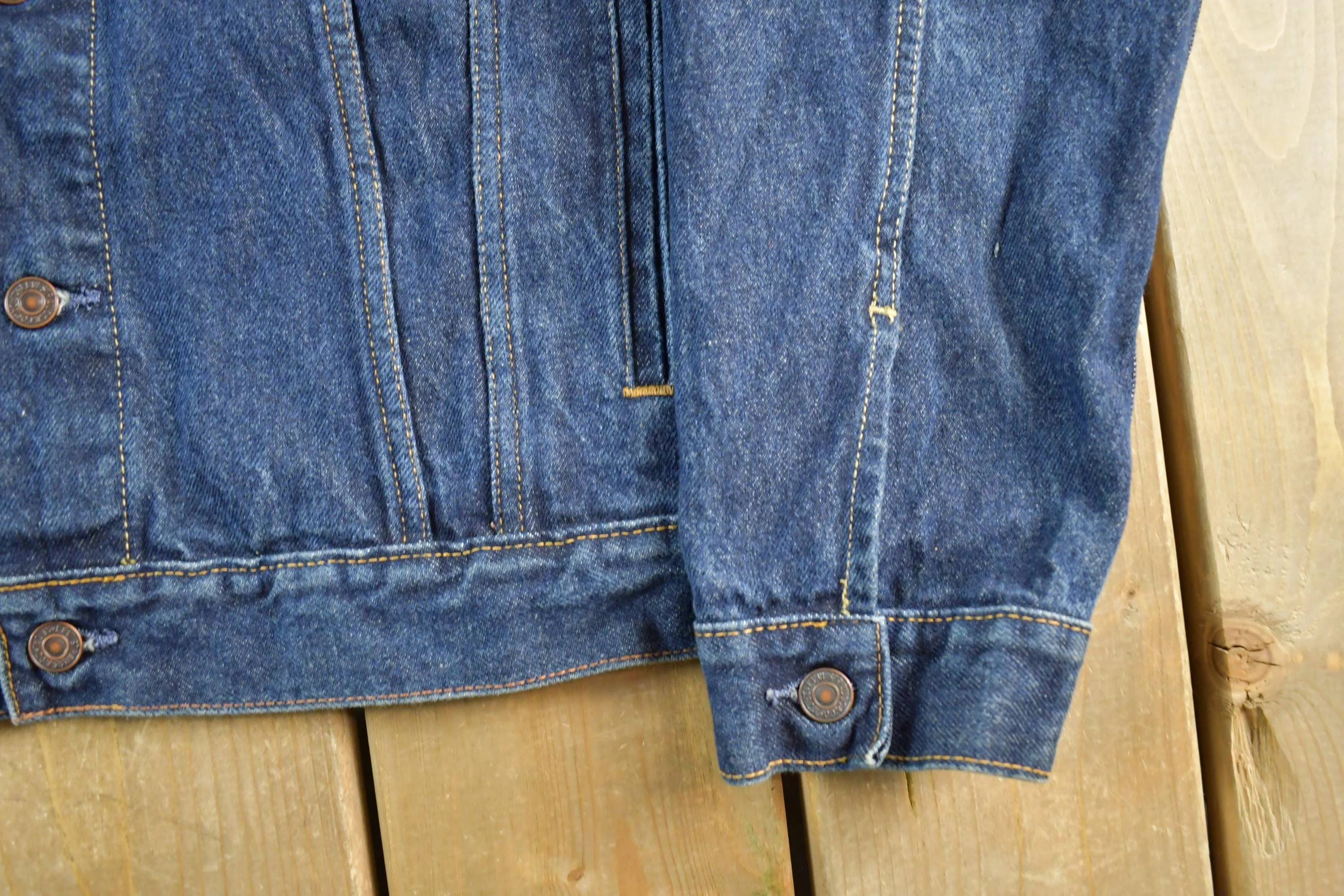 Vintage 1990s Levi's Strauss Signature Denim Jean Trucker Men's Large - Image 3