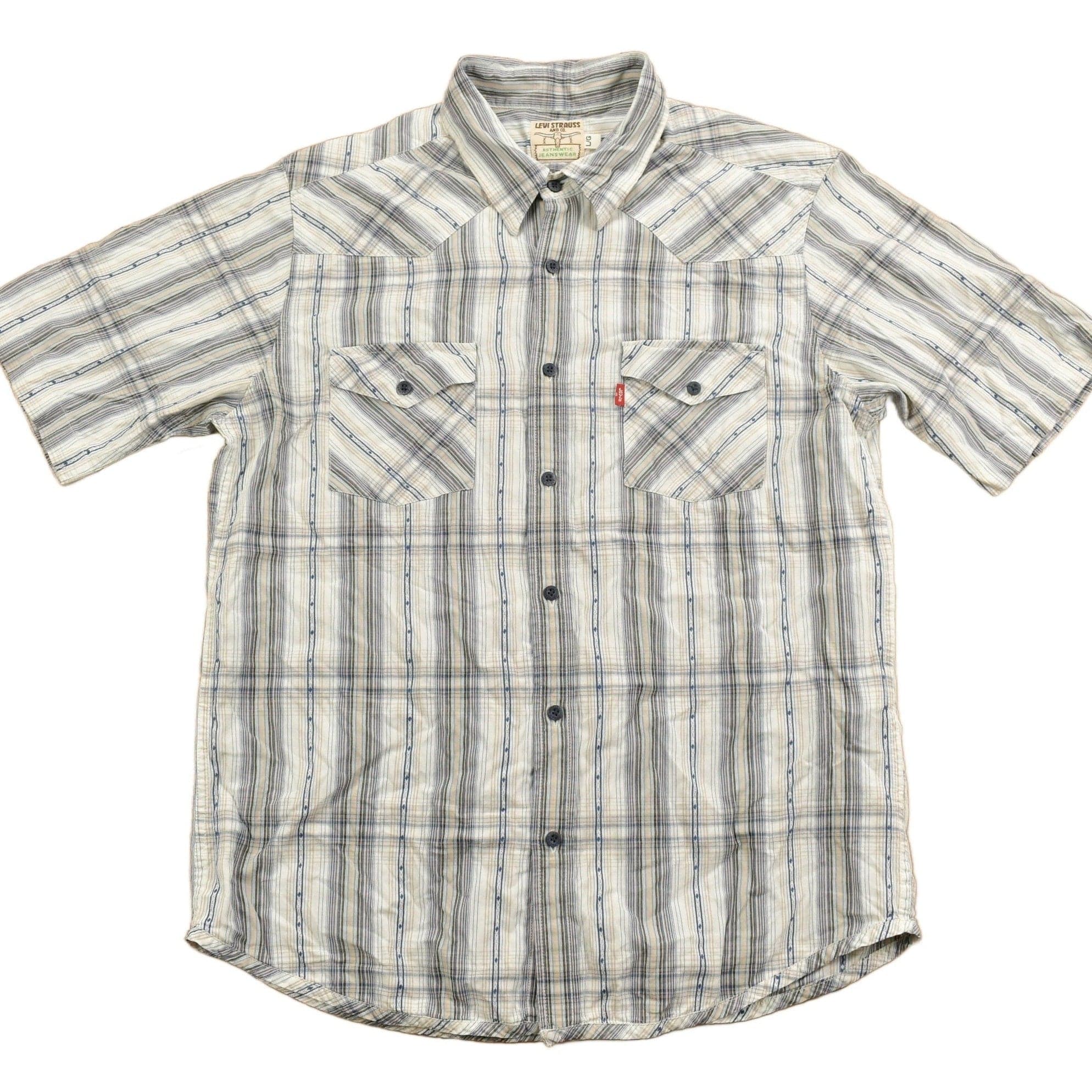 Vintage 1990s Levi's Strauss Western Flannel Button Up Shirt Men's Medium