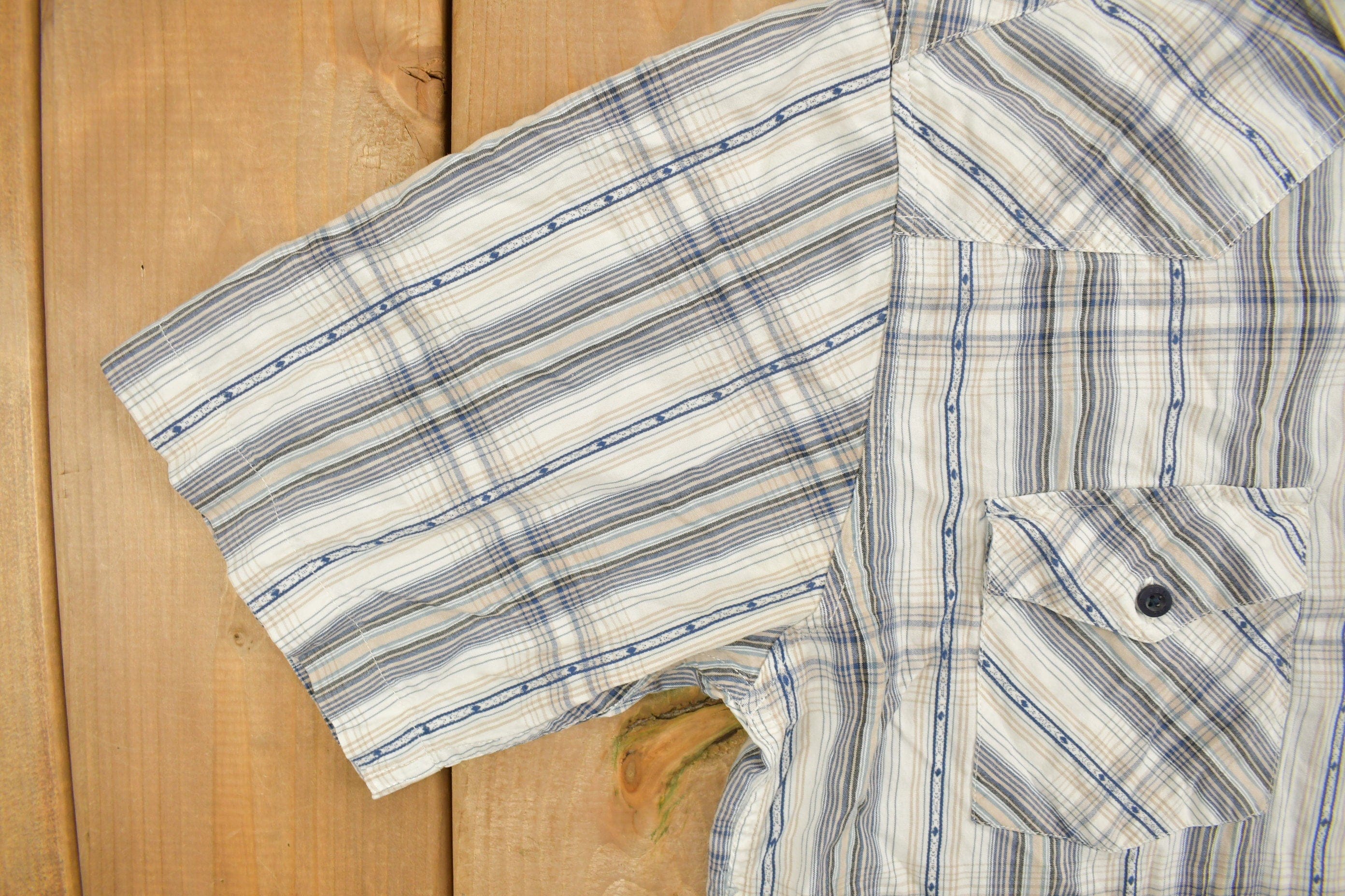 Vintage 1990s Levi's Strauss Western Flannel Button Up Shirt Men's Medium - Image 3