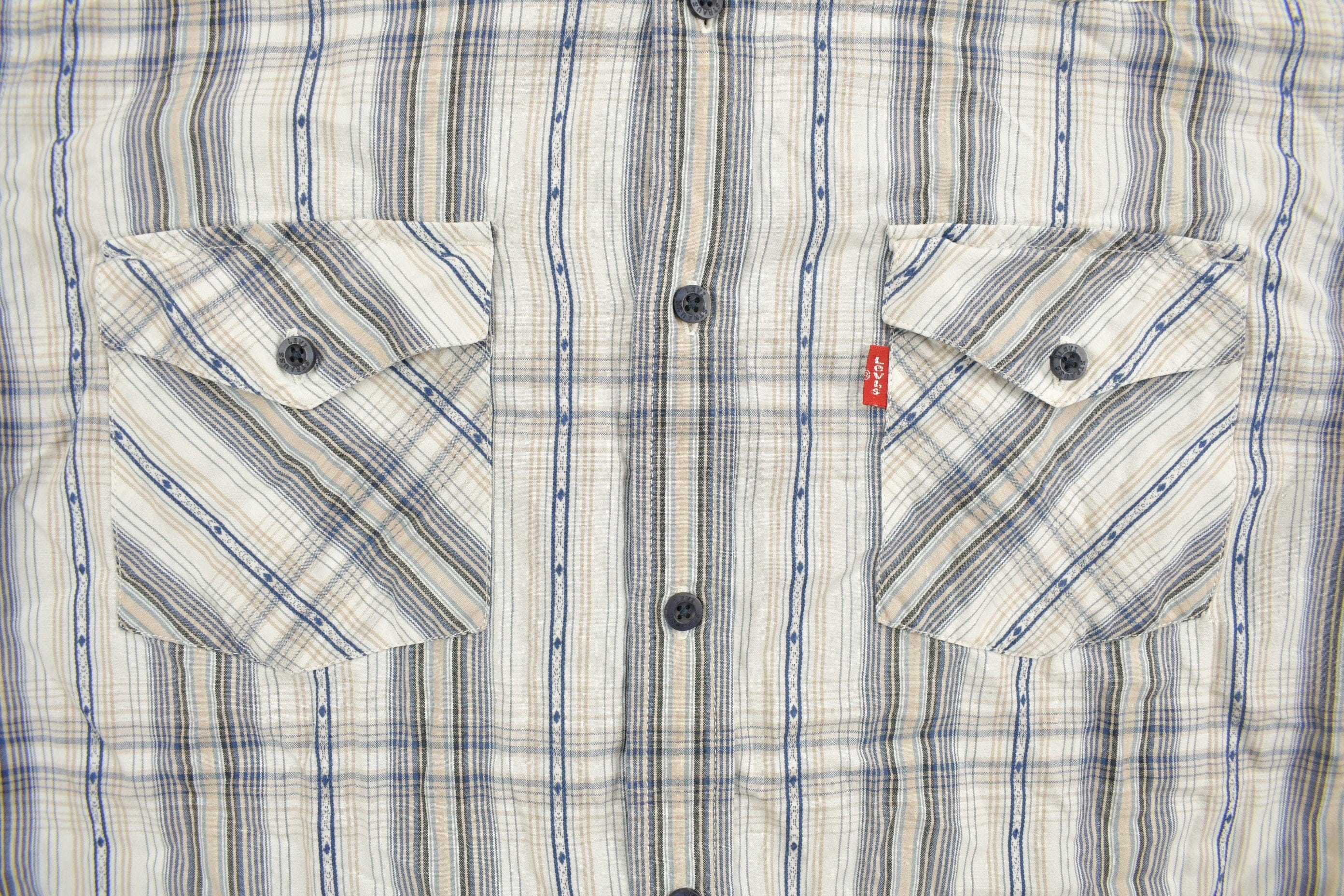 Vintage 1990s Levi's Strauss Western Flannel Button Up Shirt Men's Medium - Image 4