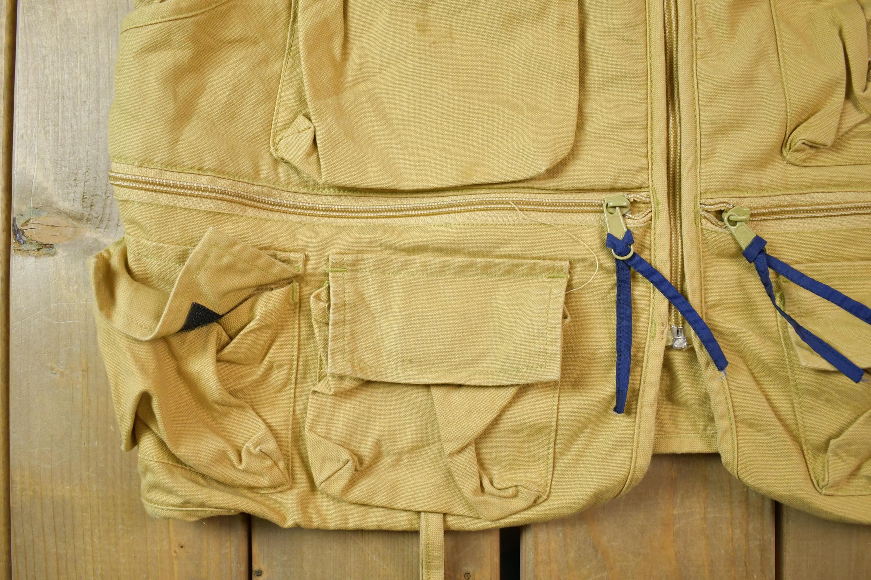 Vintage 1990s Light Fishing Tactical Vest Jacket Men's L - Image 4