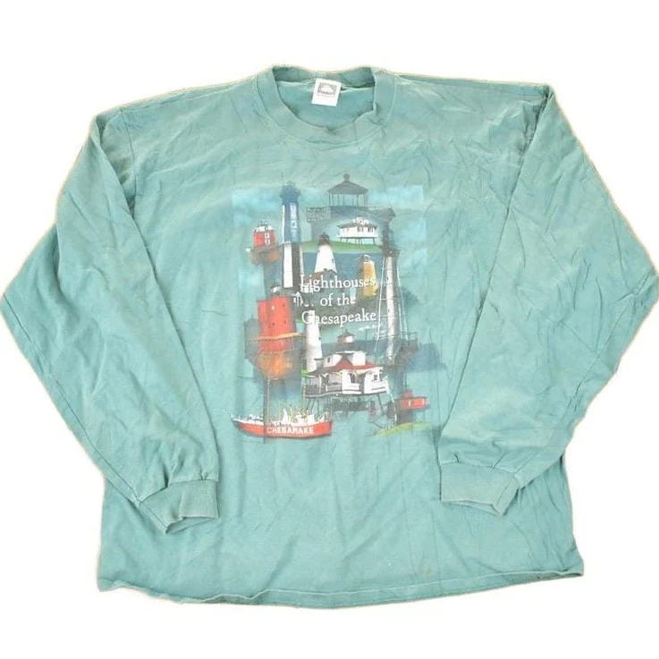 Vintage 1990s Lighthouses Of The Chesapeake Crewneck Sweatshirt Men's L