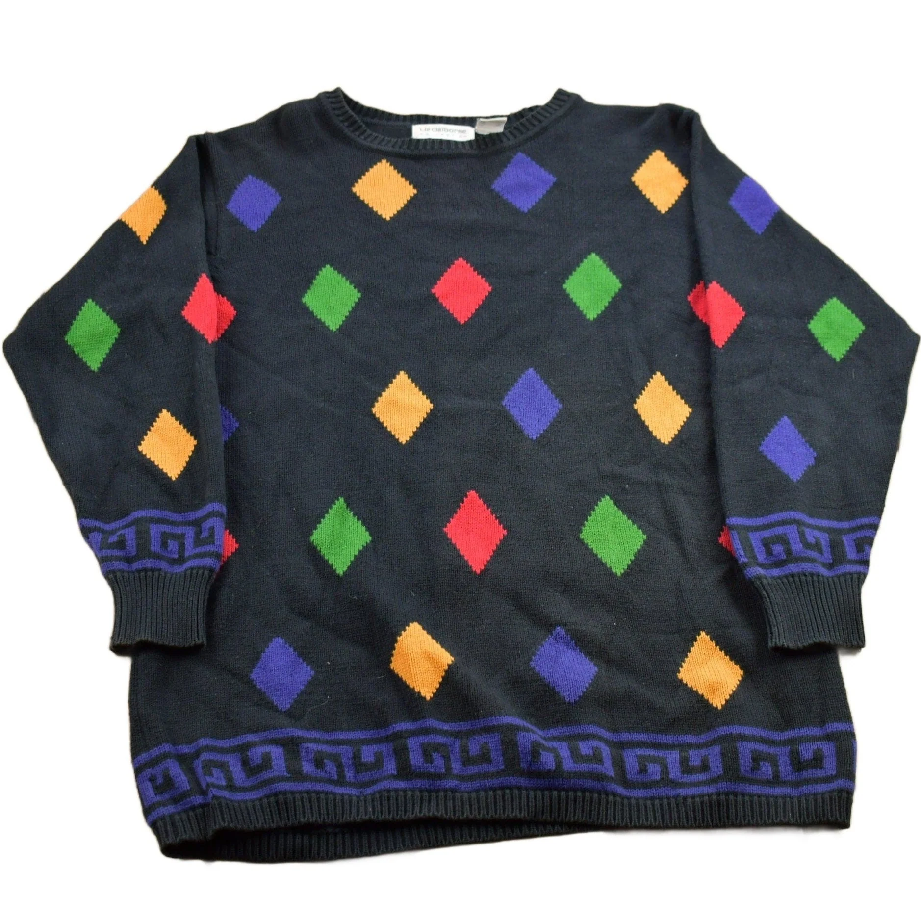 Vintage 1990s Liz Claiborne Knitted Crewneck Sweater
