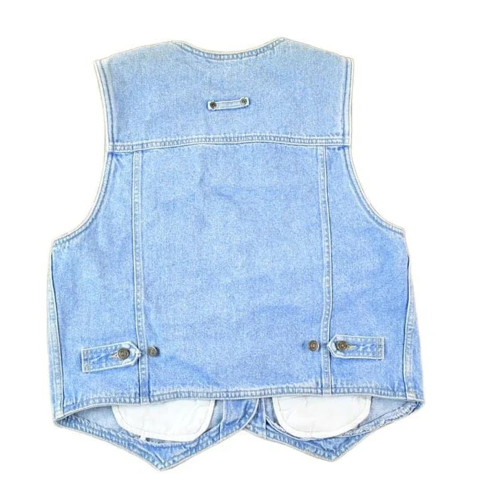 Vintage 1990s Lizwear Denim Button Up Cowgirl Vest Women's M - Image 2
