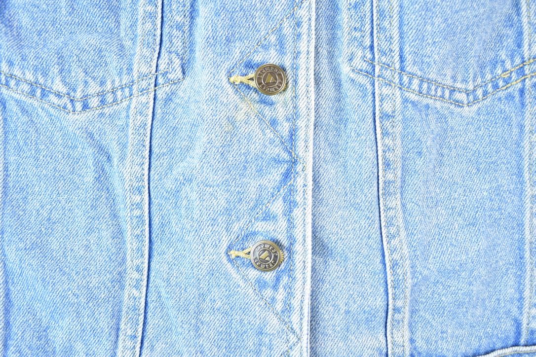 Vintage 1990s Lizwear Denim Button Up Cowgirl Vest Women's M - Image 3