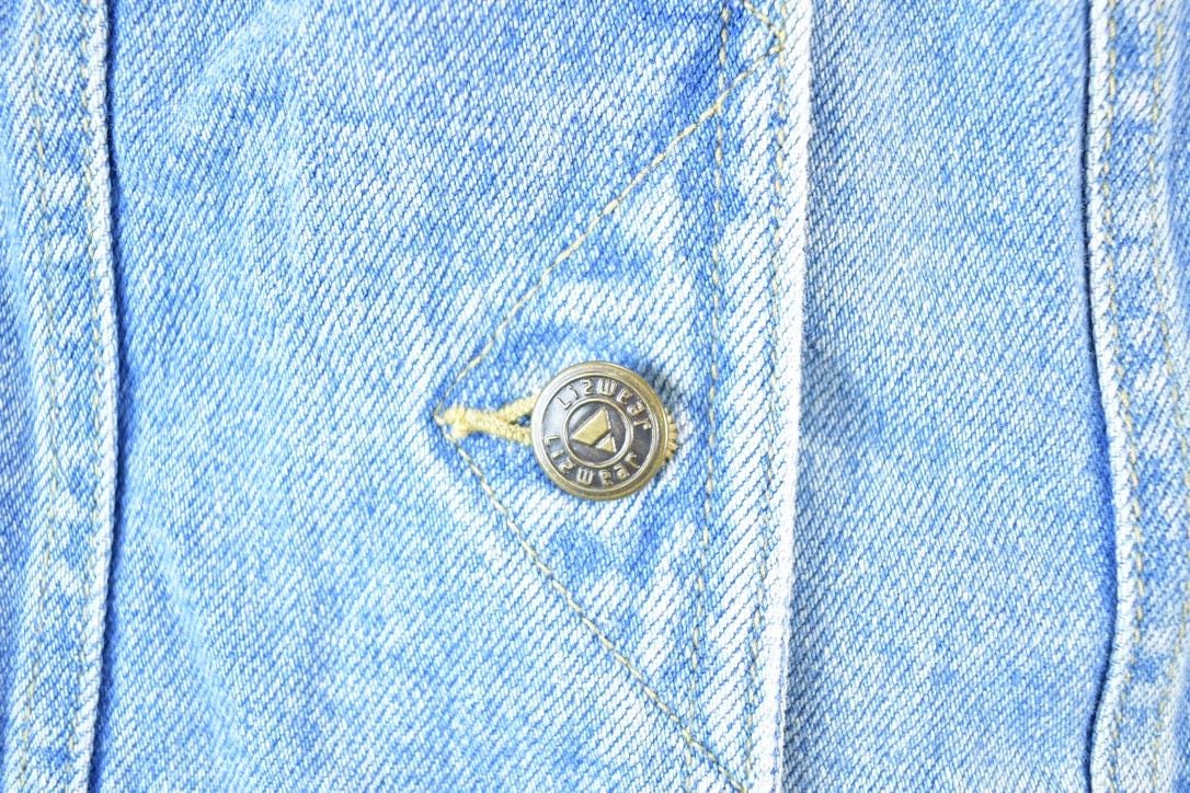 Vintage 1990s Lizwear Denim Button Up Cowgirl Vest Women's M - Image 4