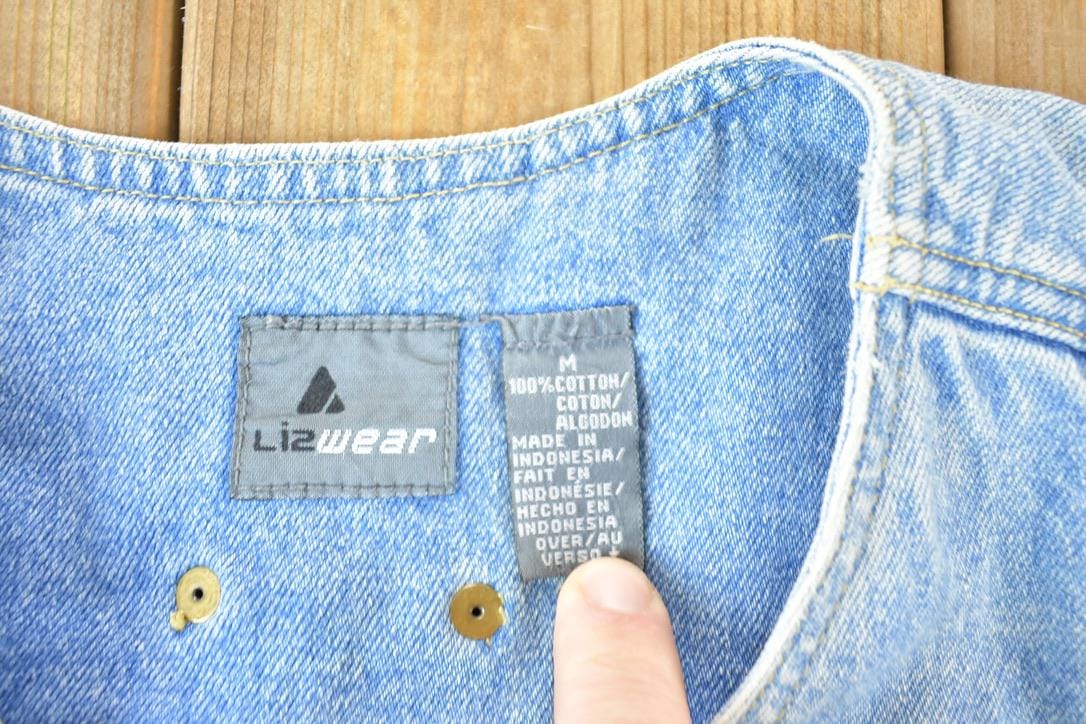 Vintage 1990s Lizwear Denim Button Up Cowgirl Vest Women's M - Image 5