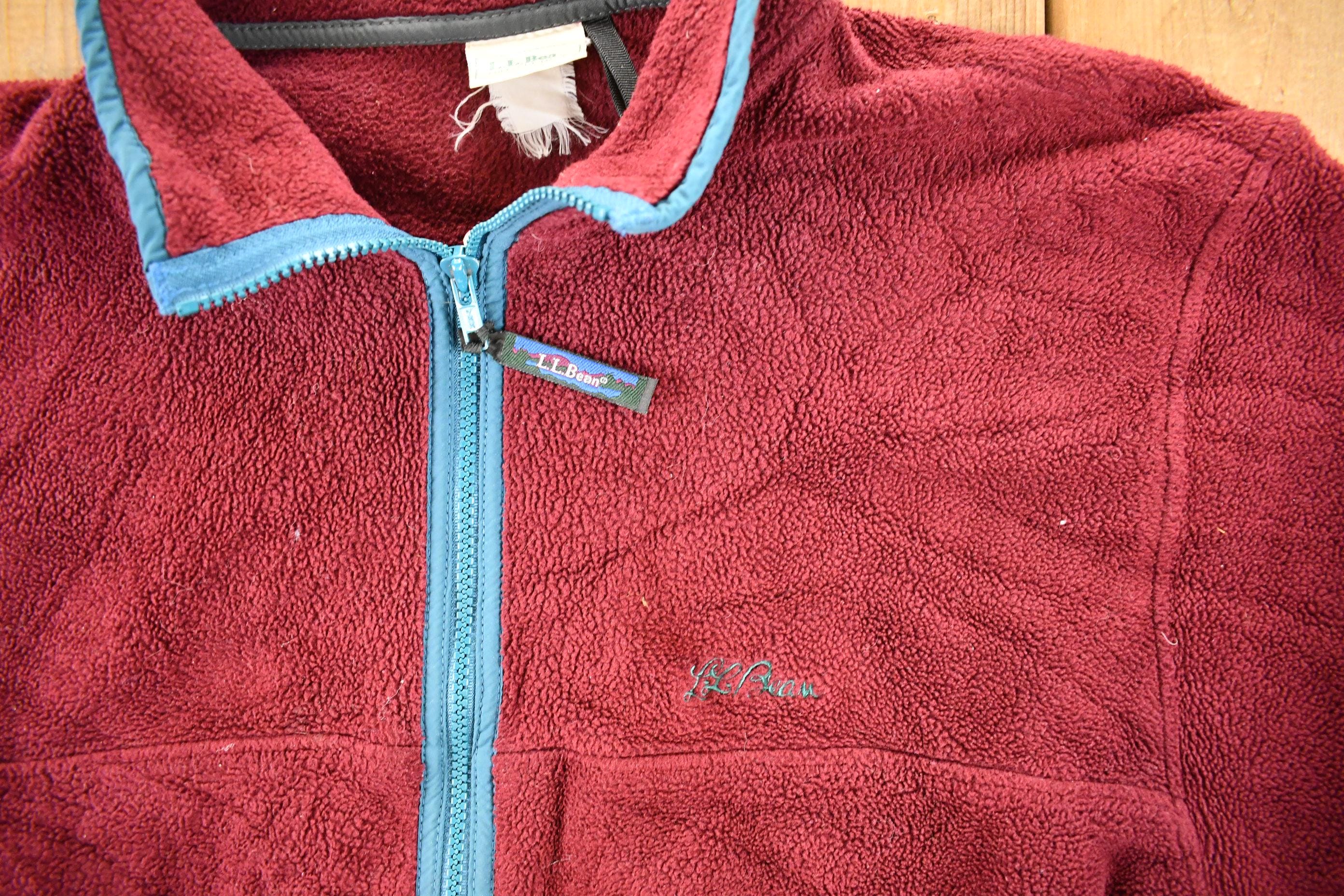Vintage 1990s LL Bean Fleece Outdoorsman Sweater Mens XL Cropped - Image 3