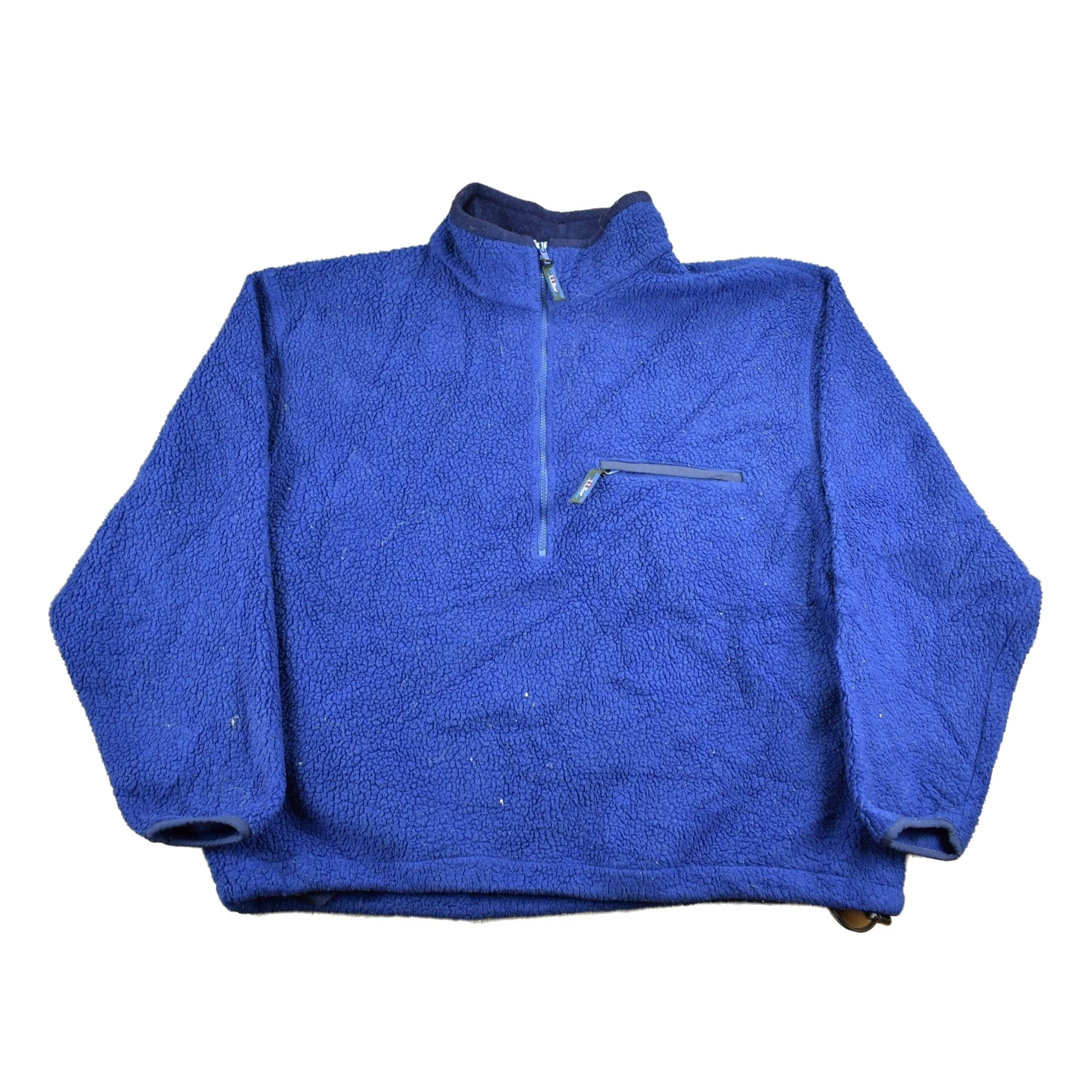 Vintage 1990s LL Bean Half Zip Fleece Sweater Men's Medium
