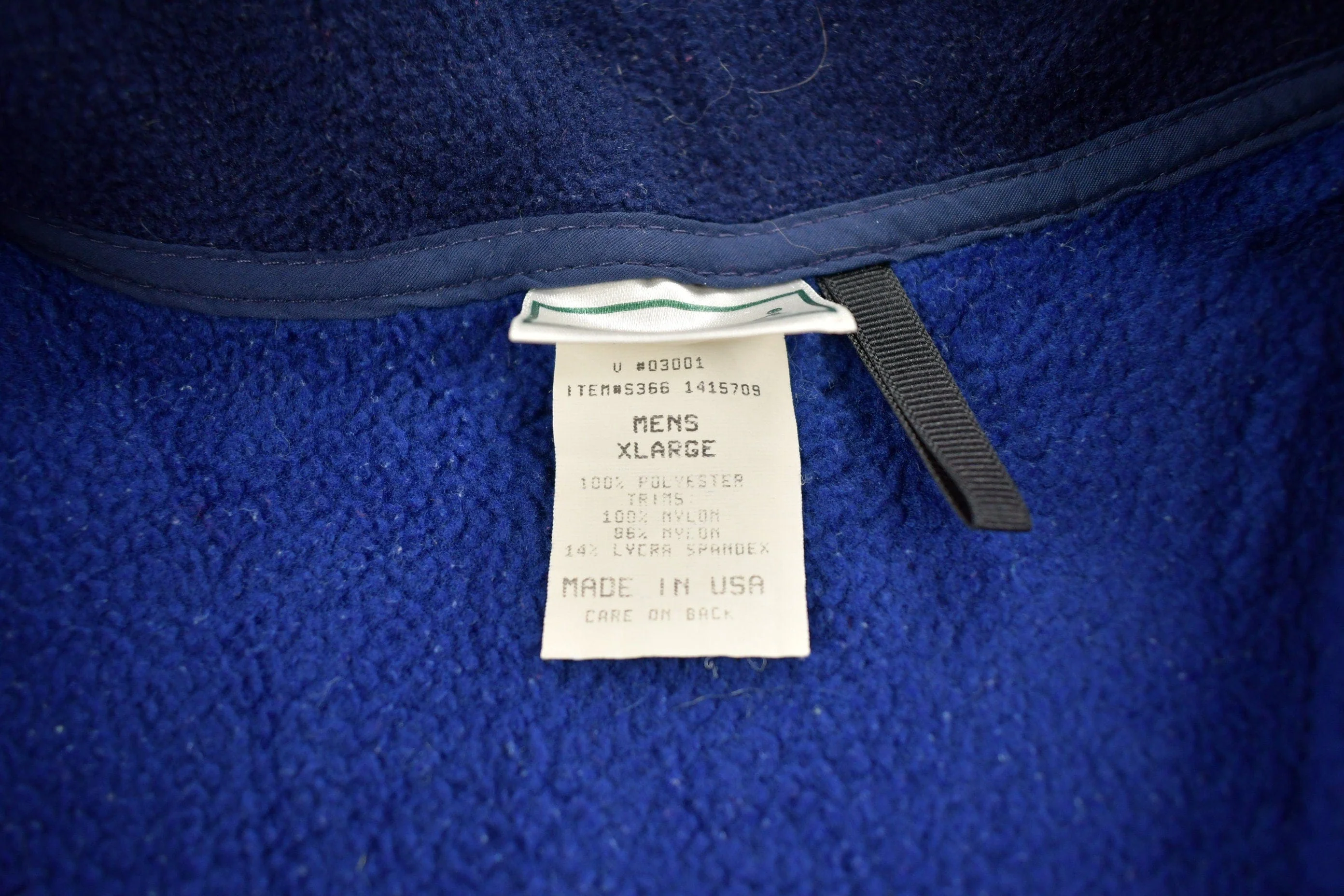 Vintage 1990s LL Bean Half Zip Fleece Sweater Men's Medium - Image 6