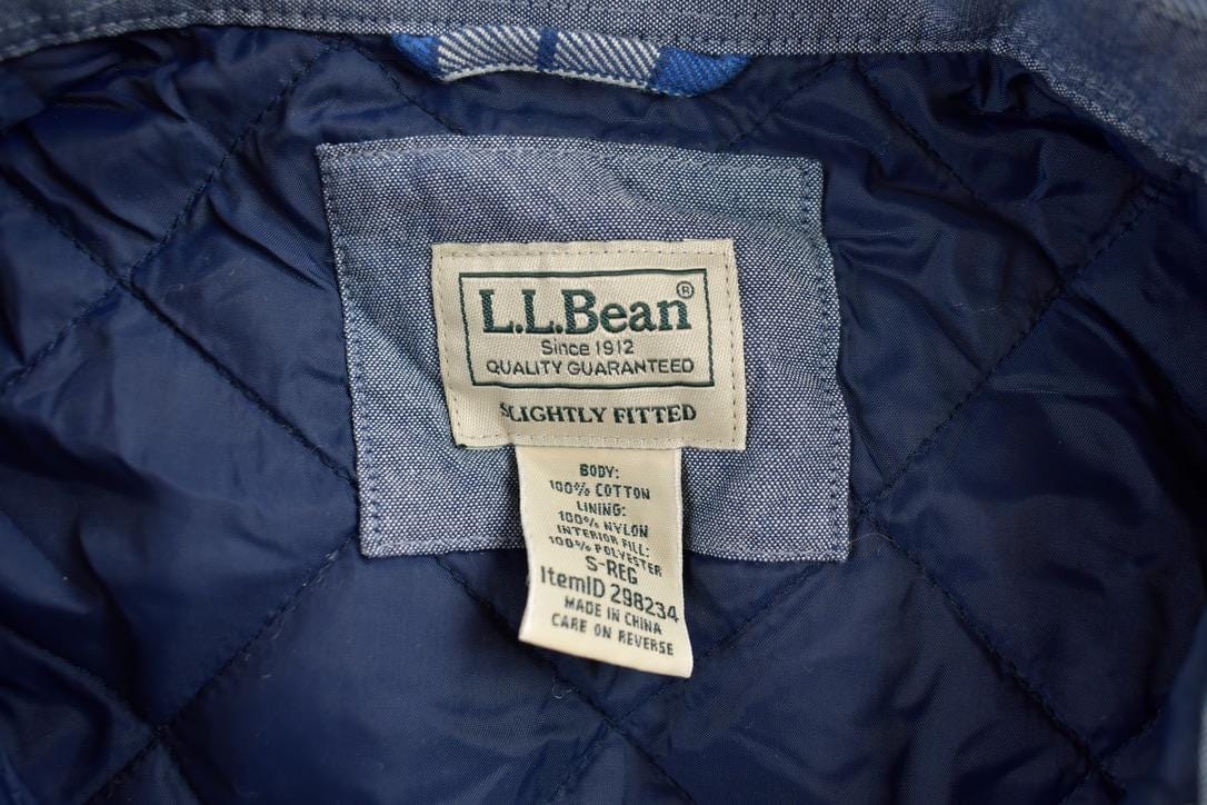 Vintage 1990s LL Bean Plaid Flannel Button Up Shirt Men's S - Image 3